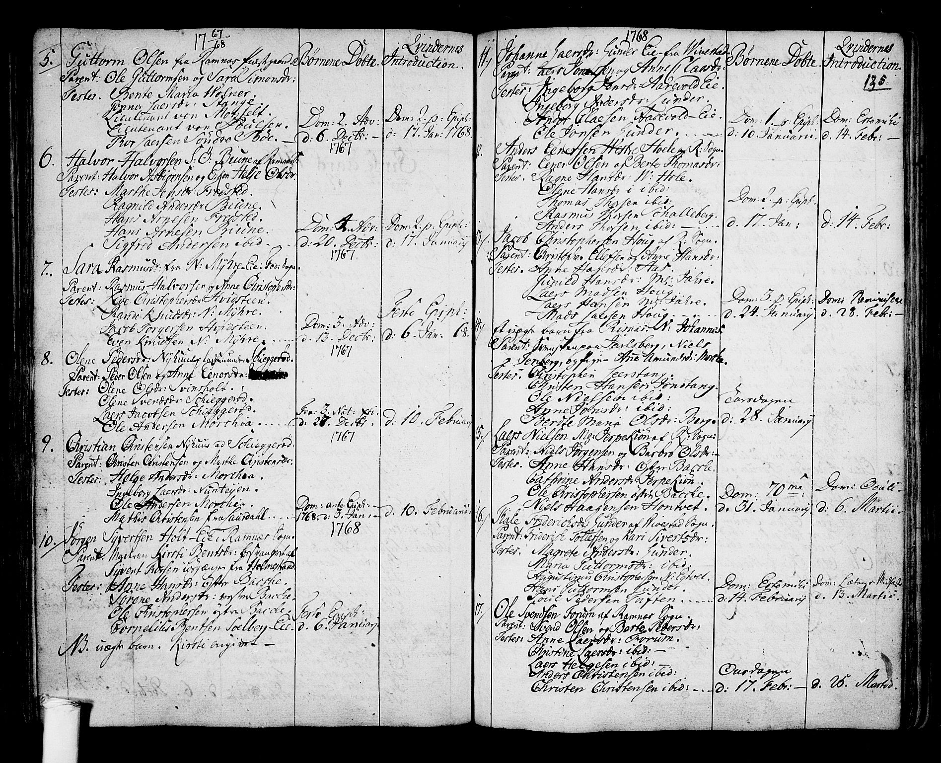 Ramnes kirkebøker, SAKO/A-314/F/Fa/L0001: Parish register (official) no. I 1, 1732-1774, p. 135