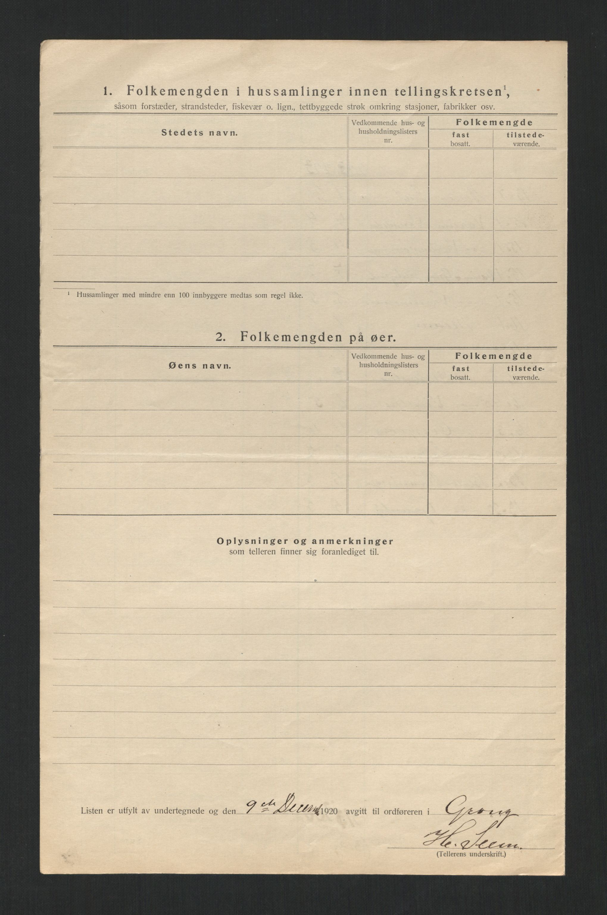 SAT, 1920 census for Grong, 1920, p. 14