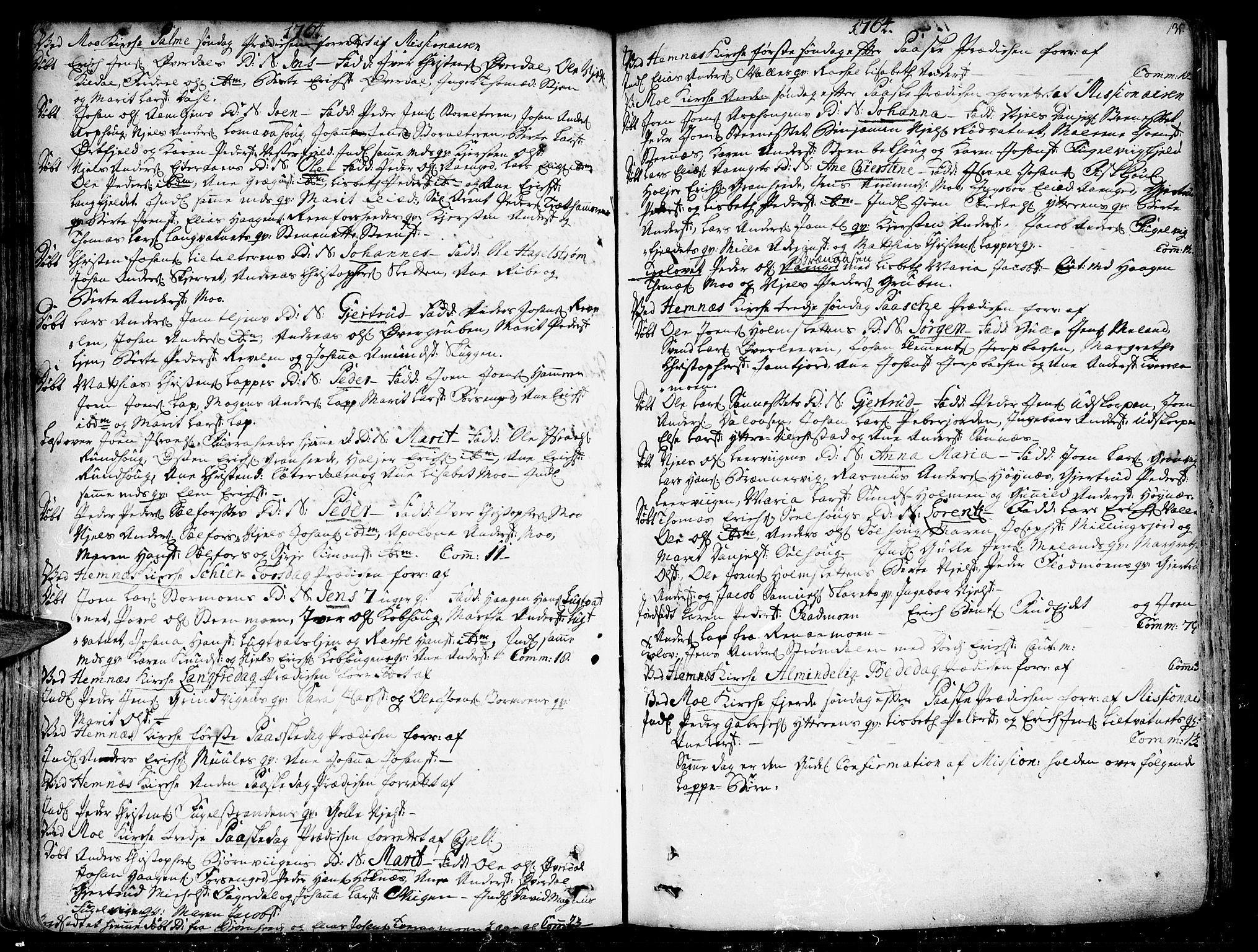 Ministerialprotokoller, klokkerbøker og fødselsregistre - Nordland, SAT/A-1459/825/L0348: Parish register (official) no. 825A04, 1752-1788, p. 135