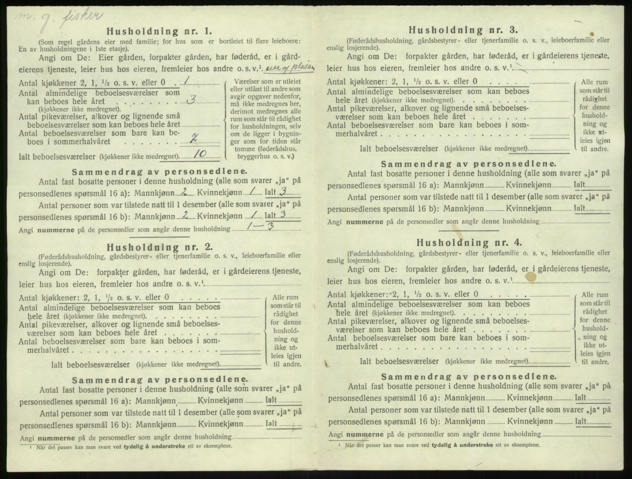 SAB, 1920 census for Solund, 1920, p. 310