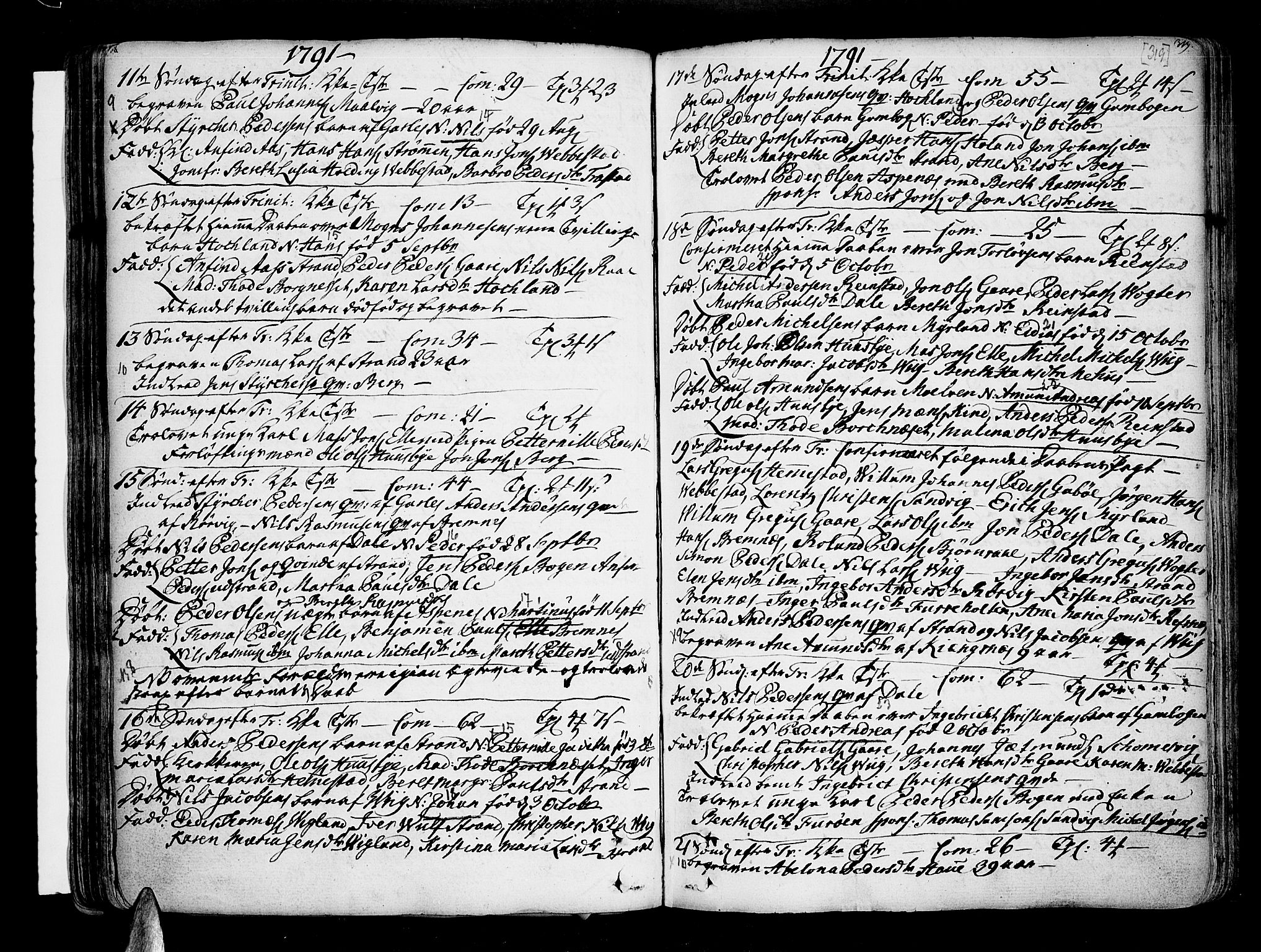 Kvæfjord sokneprestkontor, SATØ/S-1323/G/Ga/Gaa/L0001kirke: Parish register (official) no. 1, 1751-1822, p. 318-319