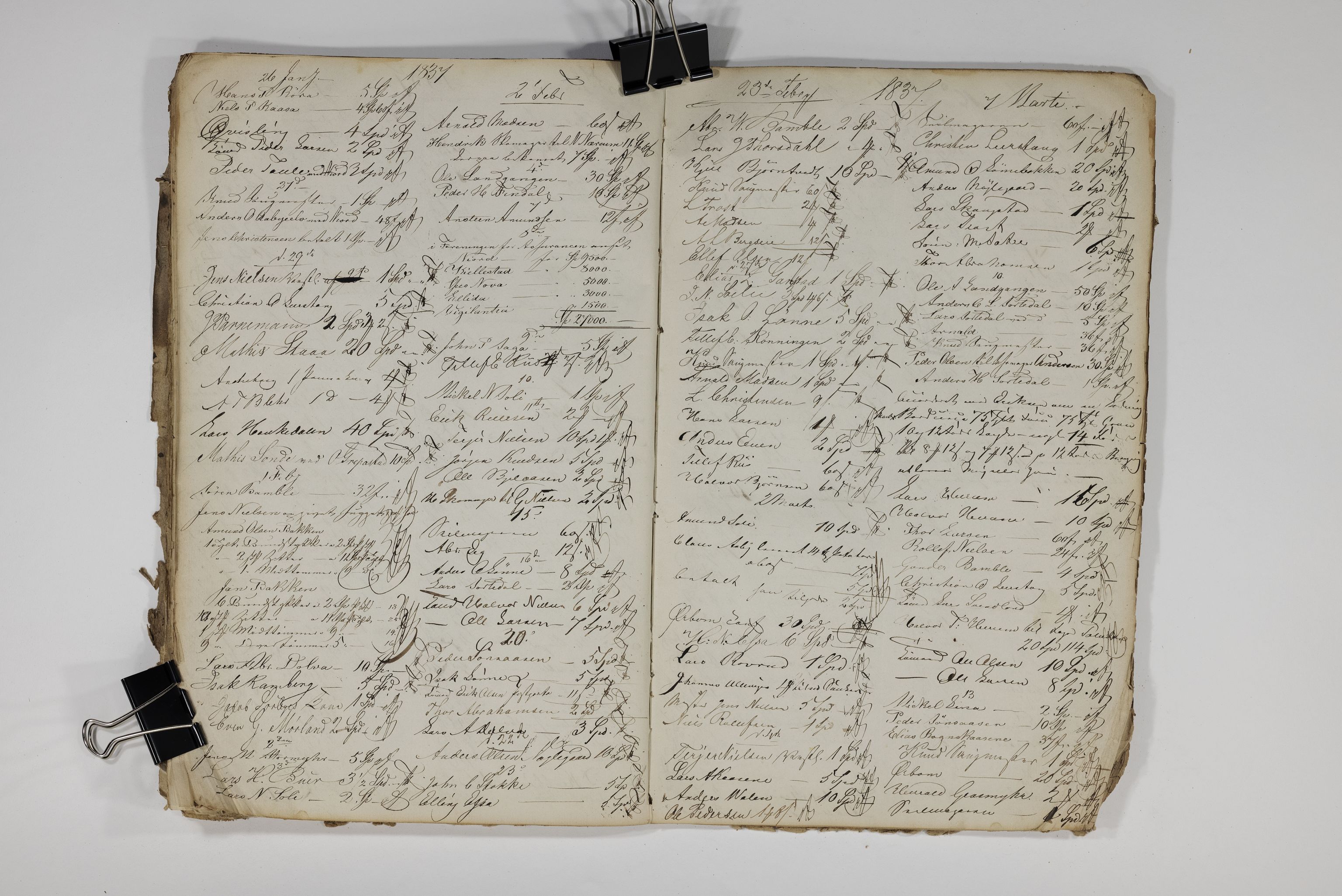 Blehr/ Kjellestad, TEMU/TGM-A-1212/R/Rl/L0004: Liste over utbetalinger, 1835-1838, p. 39
