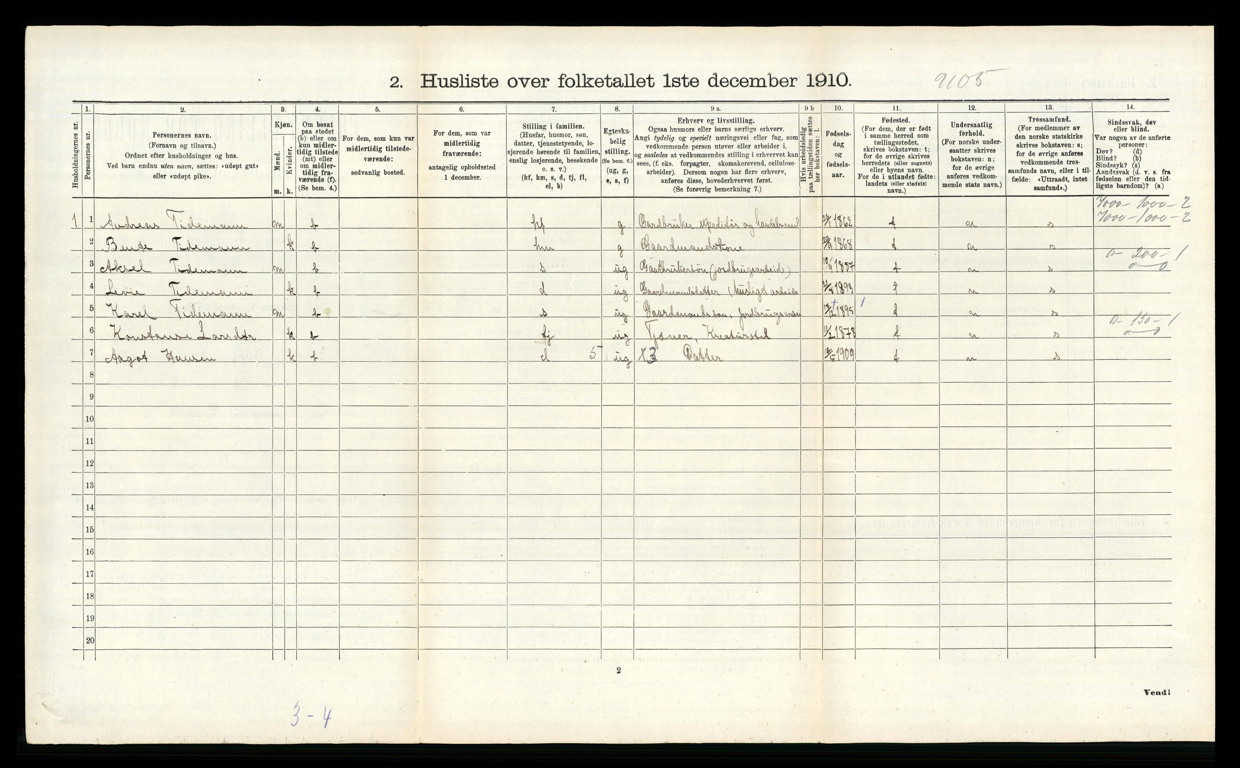 RA, 1910 census for Meløy, 1910, p. 445