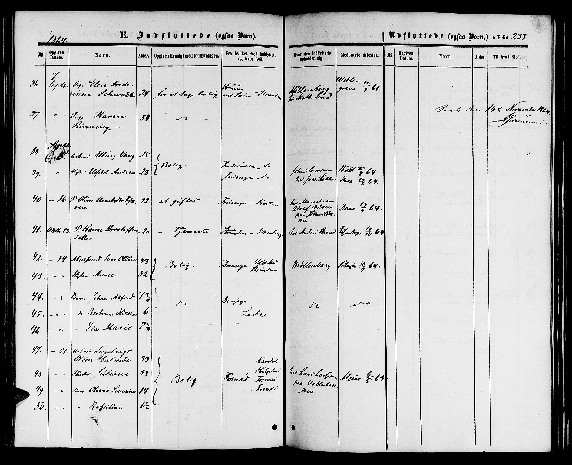 Ministerialprotokoller, klokkerbøker og fødselsregistre - Sør-Trøndelag, AV/SAT-A-1456/604/L0185: Parish register (official) no. 604A06, 1861-1865, p. 233