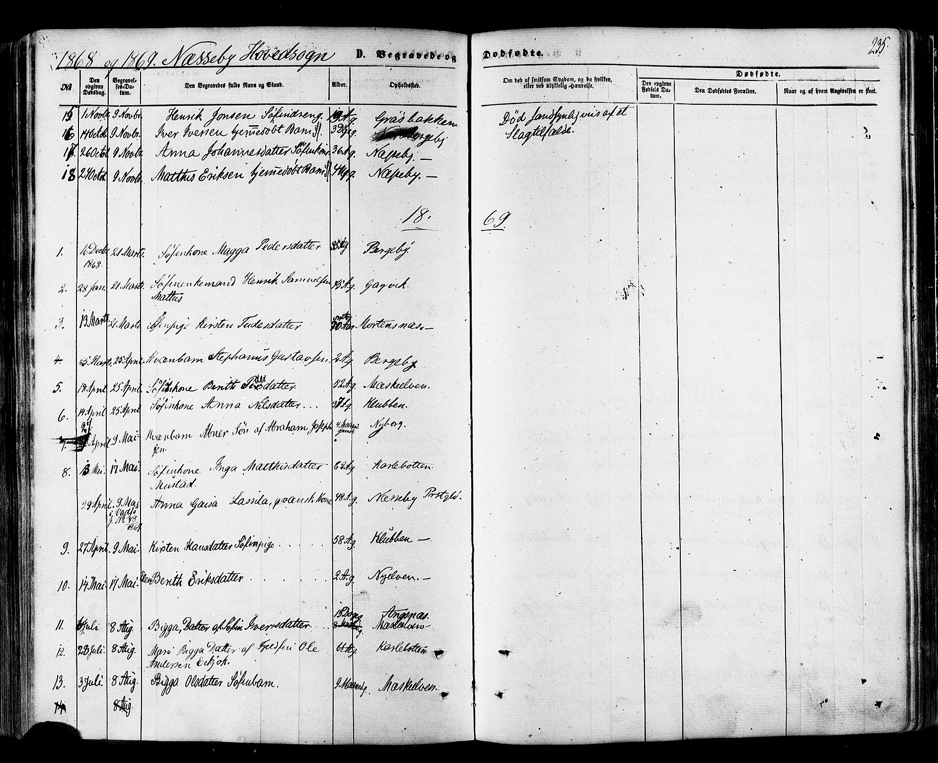Nesseby sokneprestkontor, SATØ/S-1330/H/Ha/L0003kirke: Parish register (official) no. 3 /1, 1865-1876, p. 235