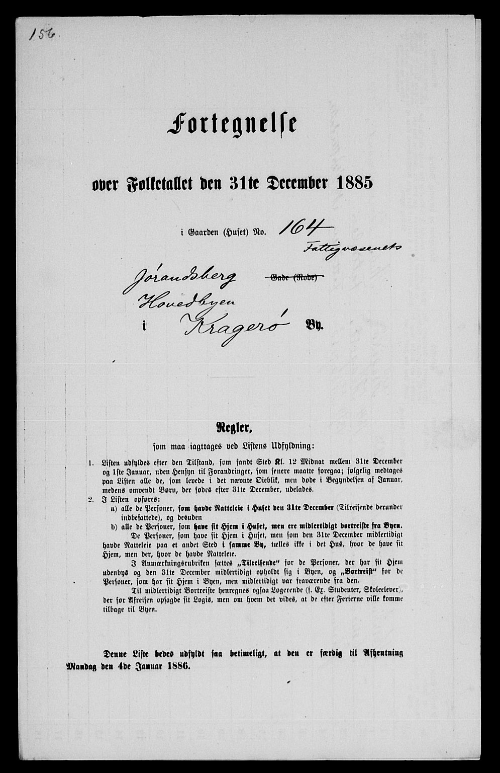 SAKO, 1885 census for 0801 Kragerø, 1885, p. 1345