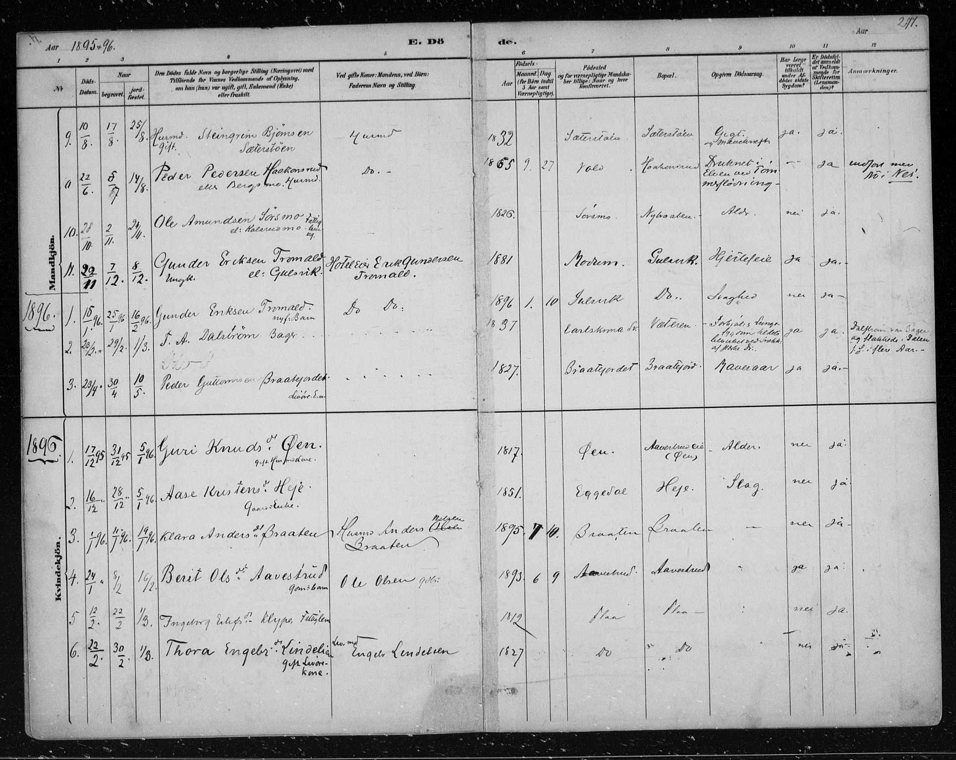 Nes kirkebøker, SAKO/A-236/F/Fa/L0012: Parish register (official) no. 12, 1881-1917, p. 297