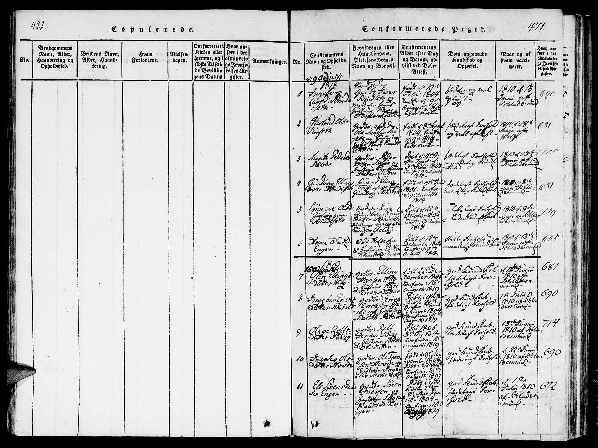 Ministerialprotokoller, klokkerbøker og fødselsregistre - Møre og Romsdal, SAT/A-1454/543/L0561: Parish register (official) no. 543A01, 1818-1853, p. 470-471