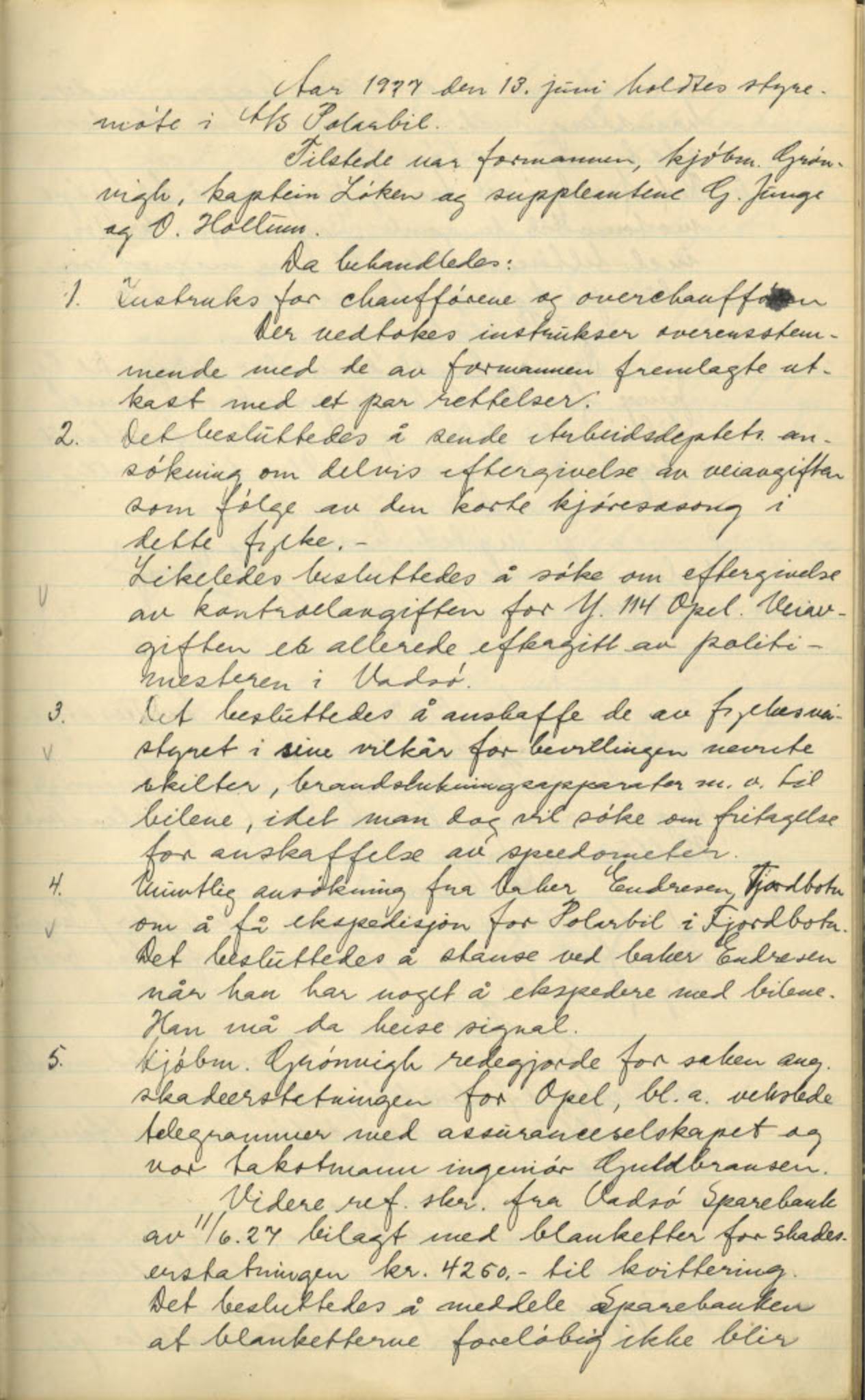  Polarbil AS, FMFB/A-1033/A/Aa/L0002: Forhandlingsprotokoll, 1926-1935, p. 23