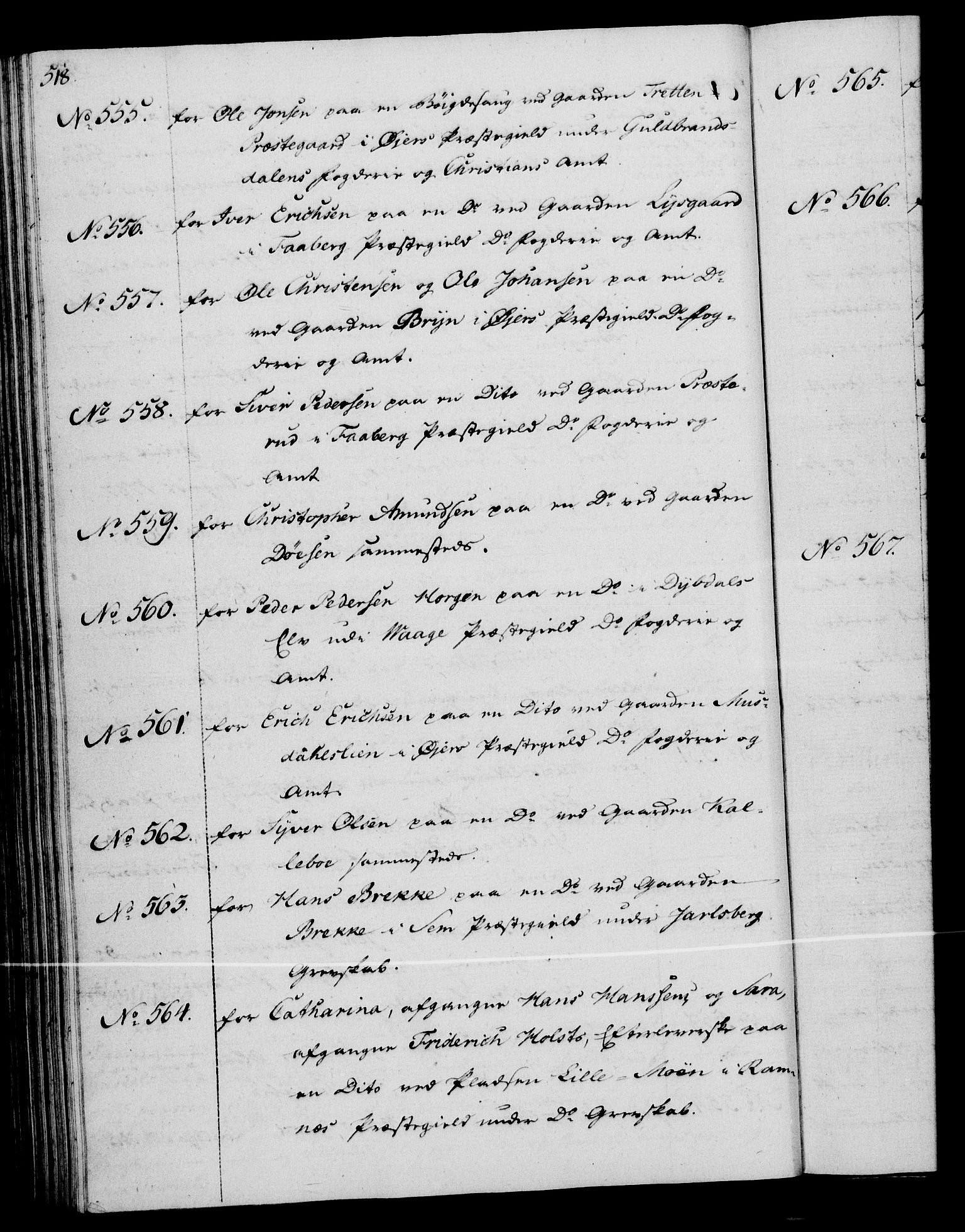 Rentekammeret, Kammerkanselliet, AV/RA-EA-3111/G/Gg/Gga/L0013: Norsk ekspedisjonsprotokoll med register (merket RK 53.13), 1784-1787, p. 518