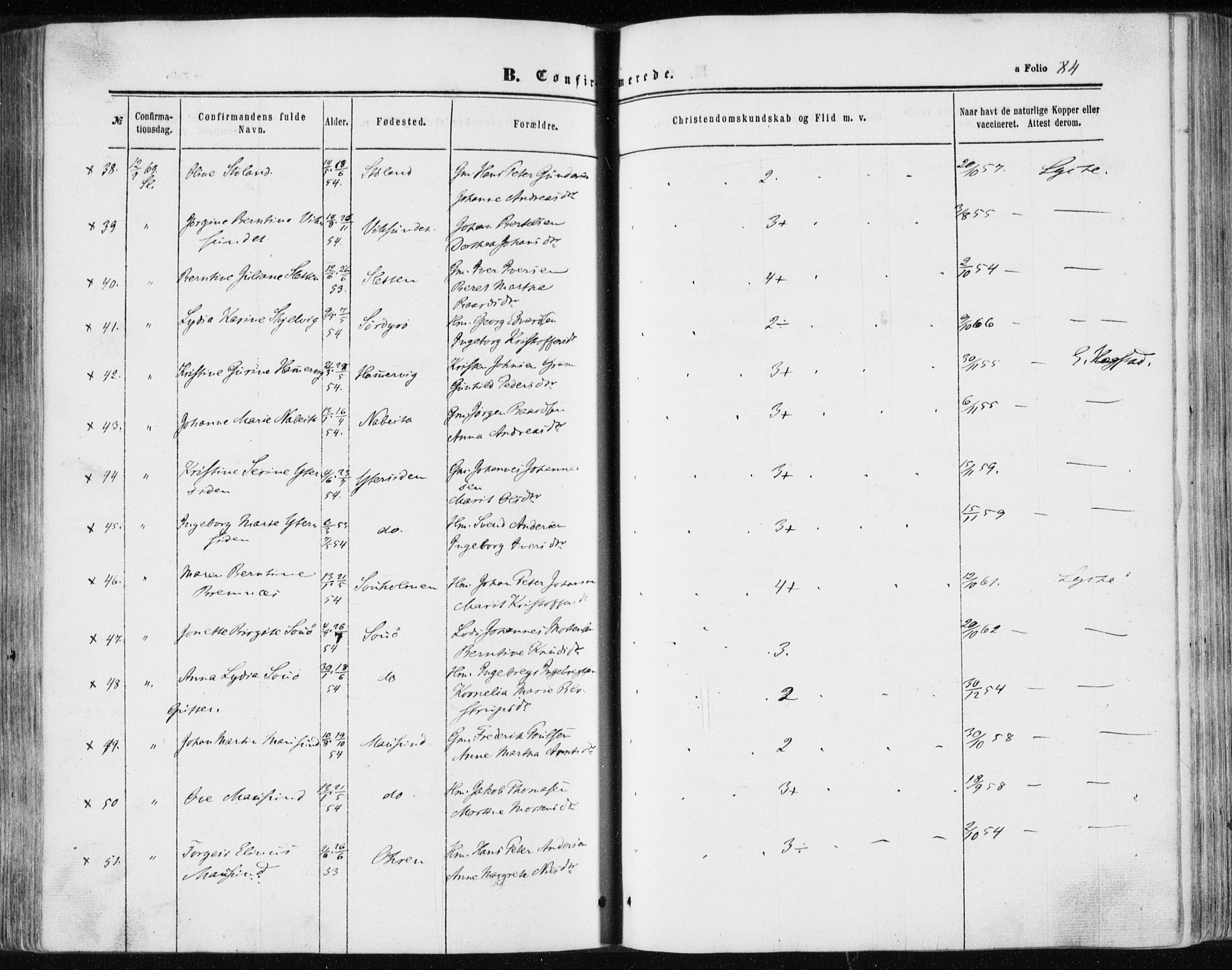 Ministerialprotokoller, klokkerbøker og fødselsregistre - Sør-Trøndelag, AV/SAT-A-1456/634/L0531: Parish register (official) no. 634A07, 1861-1870, p. 84