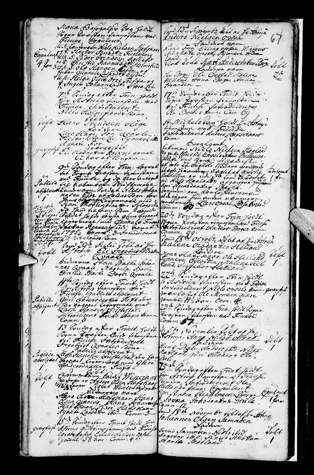 Os sokneprestembete, SAB/A-99929: Parish register (official) no. A 7, 1723-1760, p. 67