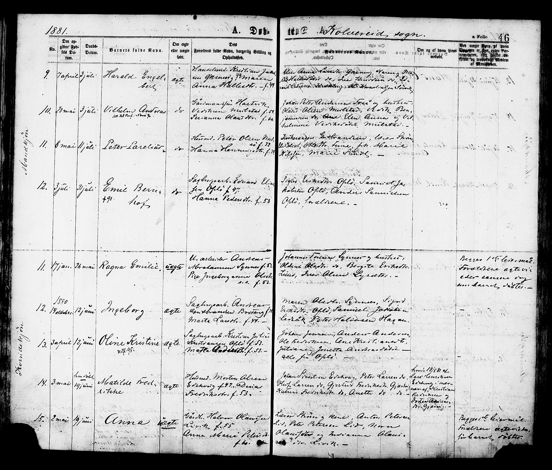 Ministerialprotokoller, klokkerbøker og fødselsregistre - Nord-Trøndelag, AV/SAT-A-1458/780/L0642: Parish register (official) no. 780A07 /1, 1874-1885, p. 46