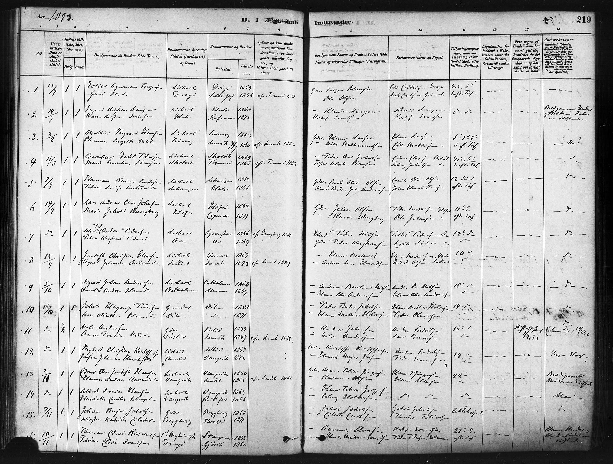 Tranøy sokneprestkontor, AV/SATØ-S-1313/I/Ia/Iaa/L0009kirke: Parish register (official) no. 9, 1878-1904, p. 219