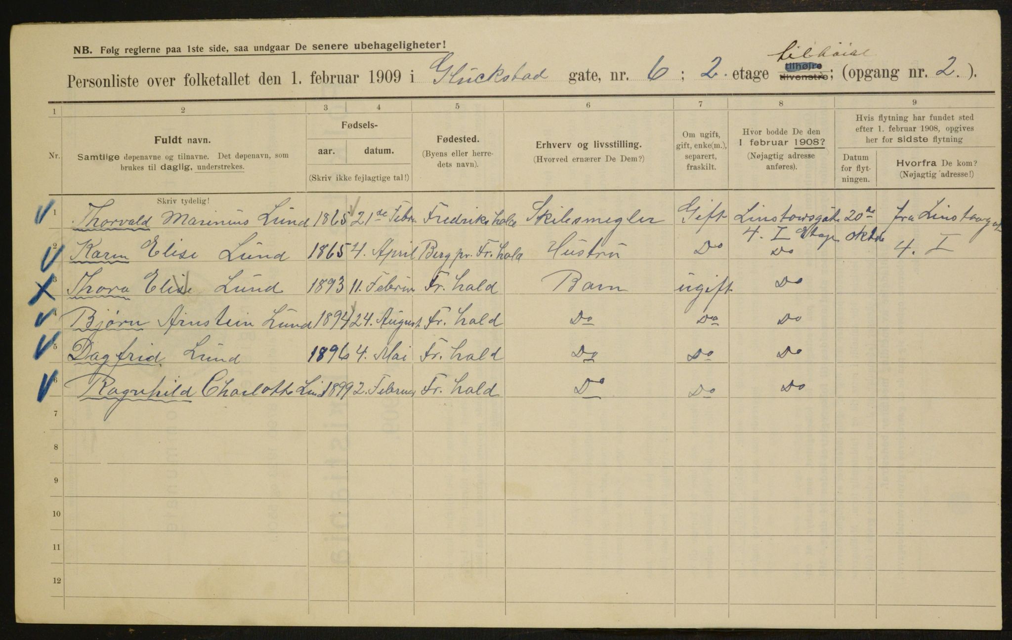 OBA, Municipal Census 1909 for Kristiania, 1909, p. 26790