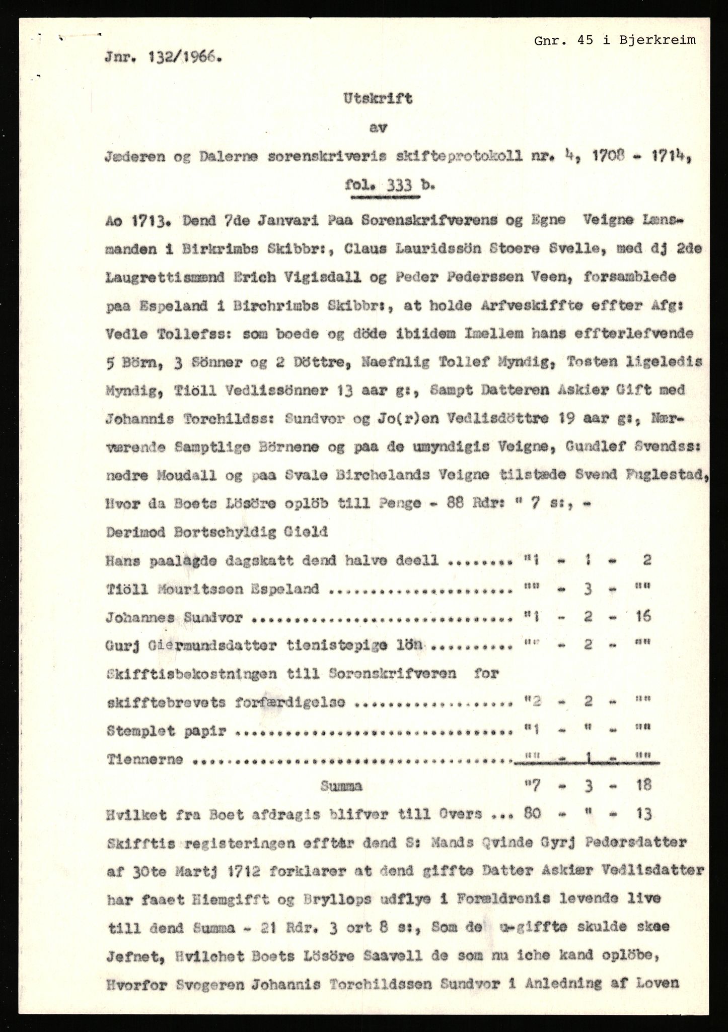 Statsarkivet i Stavanger, SAST/A-101971/03/Y/Yj/L0018: Avskrifter sortert etter gårdsnavn: Engelsvold - Espevold nedre, 1750-1930, p. 416