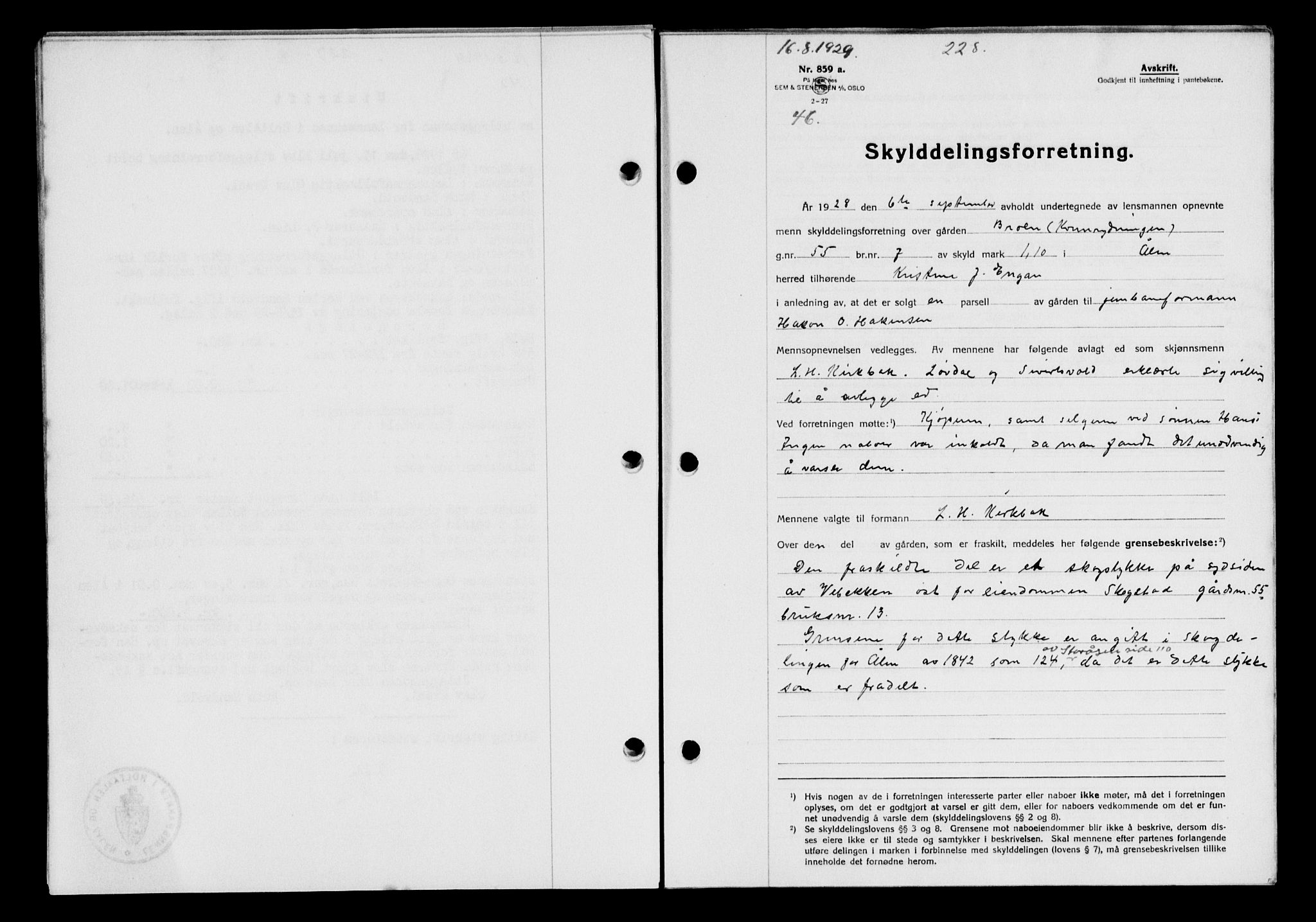 Gauldal sorenskriveri, AV/SAT-A-0014/1/2/2C/L0038: Mortgage book no. 39, 1929-1930, Deed date: 16.08.1929