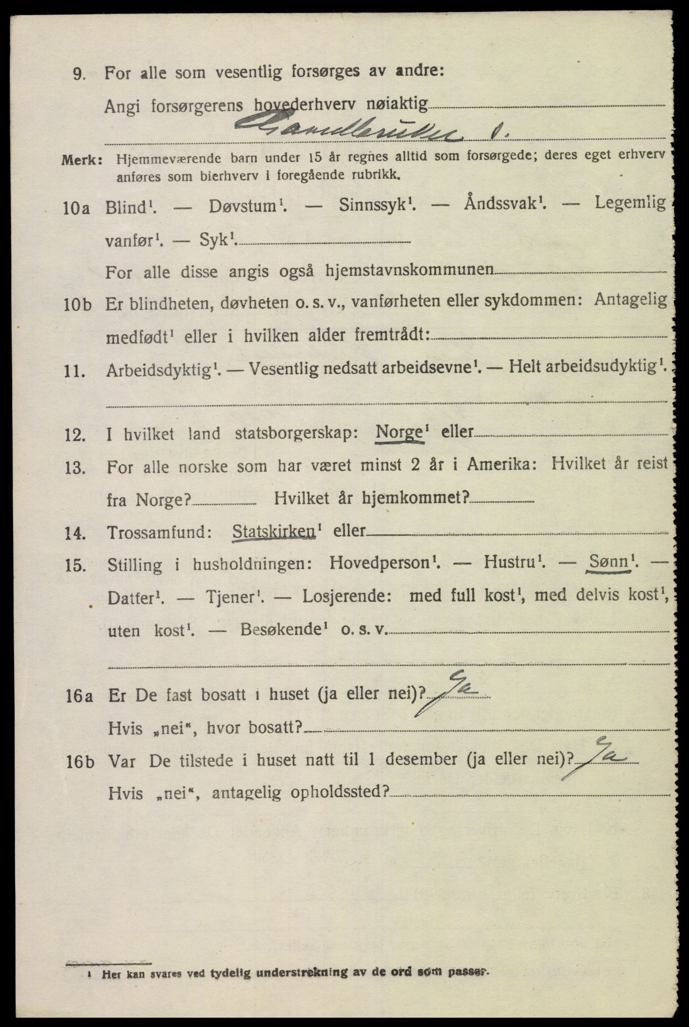 SAK, 1920 census for Laudal, 1920, p. 755