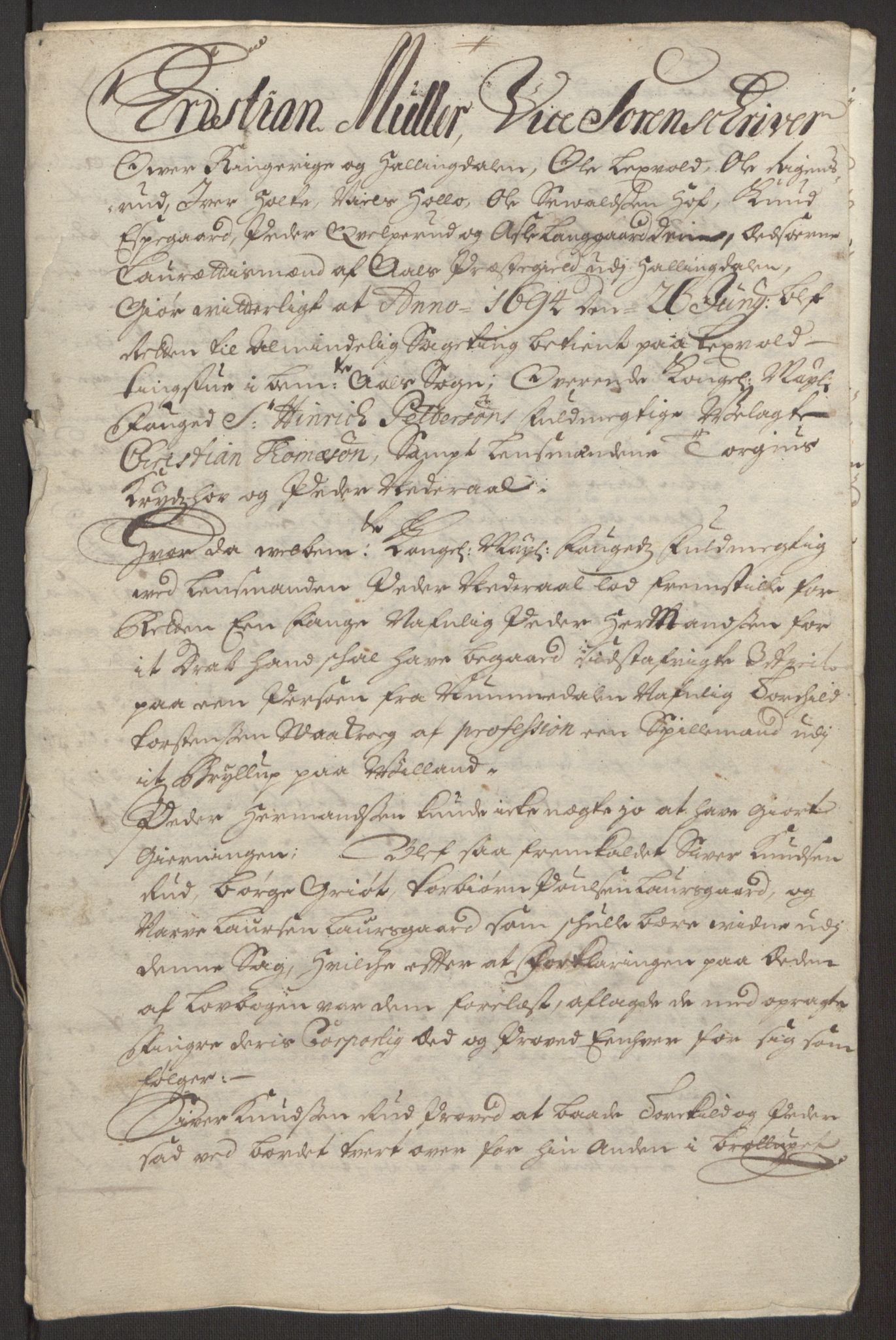 Rentekammeret inntil 1814, Reviderte regnskaper, Fogderegnskap, AV/RA-EA-4092/R22/L1452: Fogderegnskap Ringerike, Hallingdal og Buskerud, 1695, p. 317