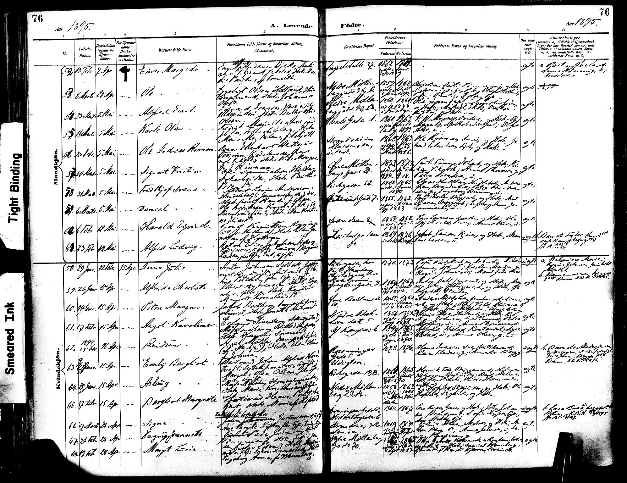 Ministerialprotokoller, klokkerbøker og fødselsregistre - Sør-Trøndelag, SAT/A-1456/604/L0197: Parish register (official) no. 604A18, 1893-1900, p. 76