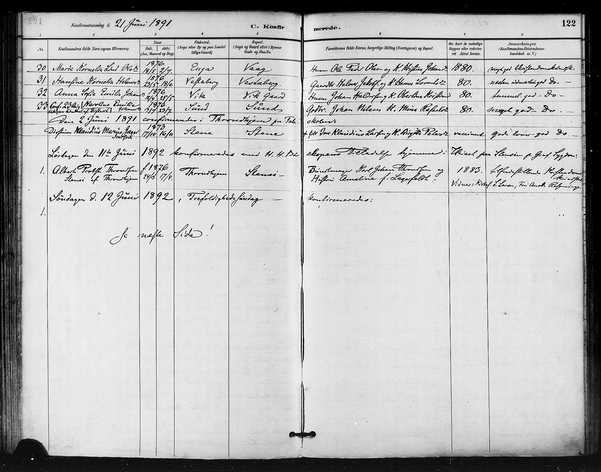 Ministerialprotokoller, klokkerbøker og fødselsregistre - Nordland, SAT/A-1459/812/L0178: Parish register (official) no. 812A07, 1886-1900, p. 122