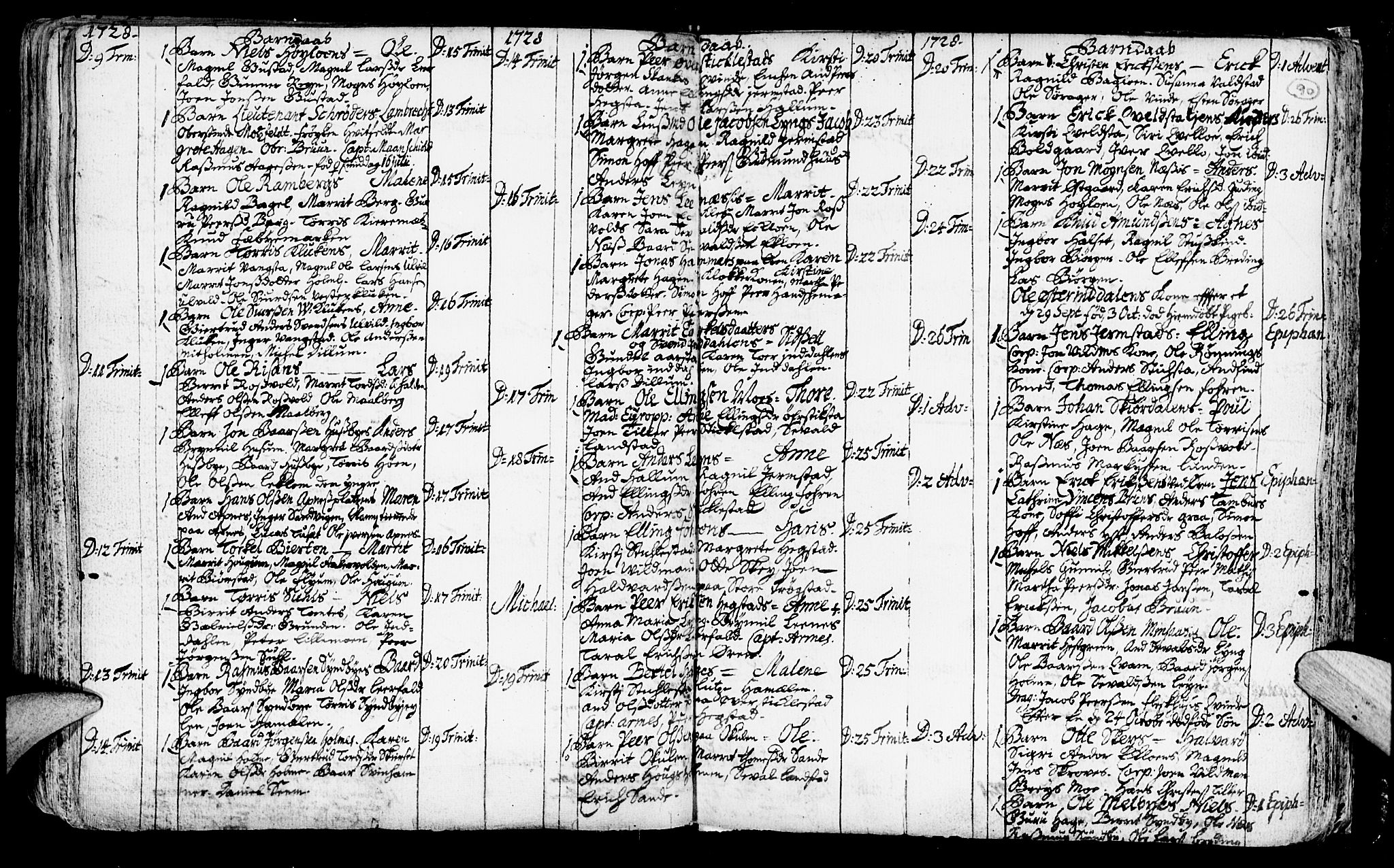Ministerialprotokoller, klokkerbøker og fødselsregistre - Nord-Trøndelag, SAT/A-1458/723/L0230: Parish register (official) no. 723A01, 1705-1747, p. 90