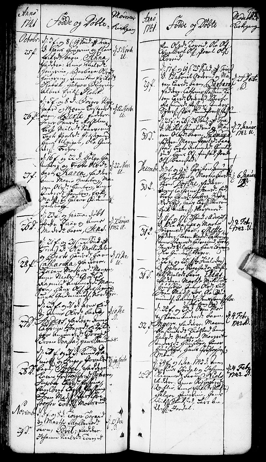 Aurskog prestekontor Kirkebøker, SAO/A-10304a/F/Fa/L0002: Parish register (official) no. I 2, 1735-1766, p. 108