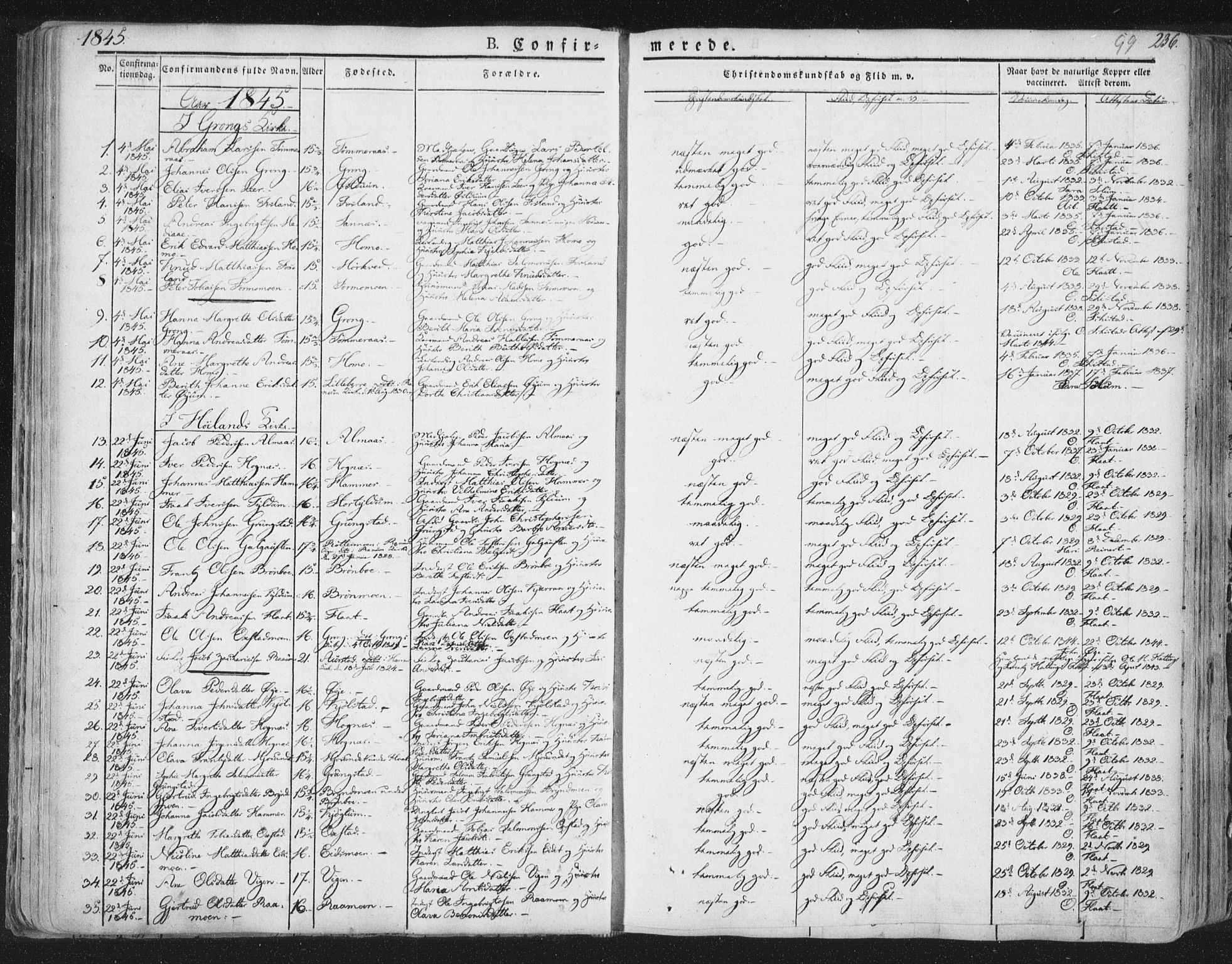 Ministerialprotokoller, klokkerbøker og fødselsregistre - Nord-Trøndelag, SAT/A-1458/758/L0513: Parish register (official) no. 758A02 /1, 1839-1868, p. 99