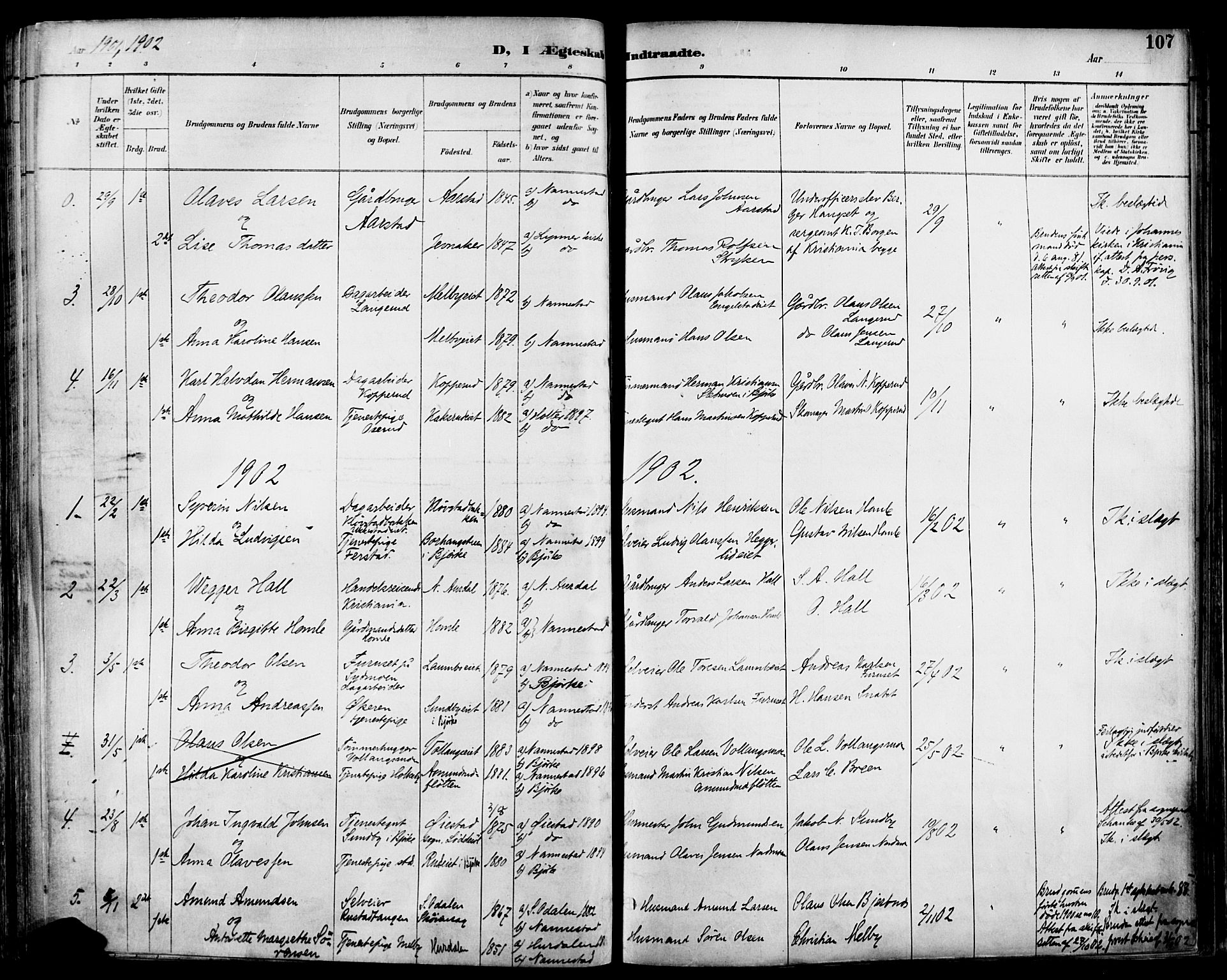 Nannestad prestekontor Kirkebøker, SAO/A-10414a/F/Fa/L0015: Parish register (official) no. I 15, 1891-1905, p. 107