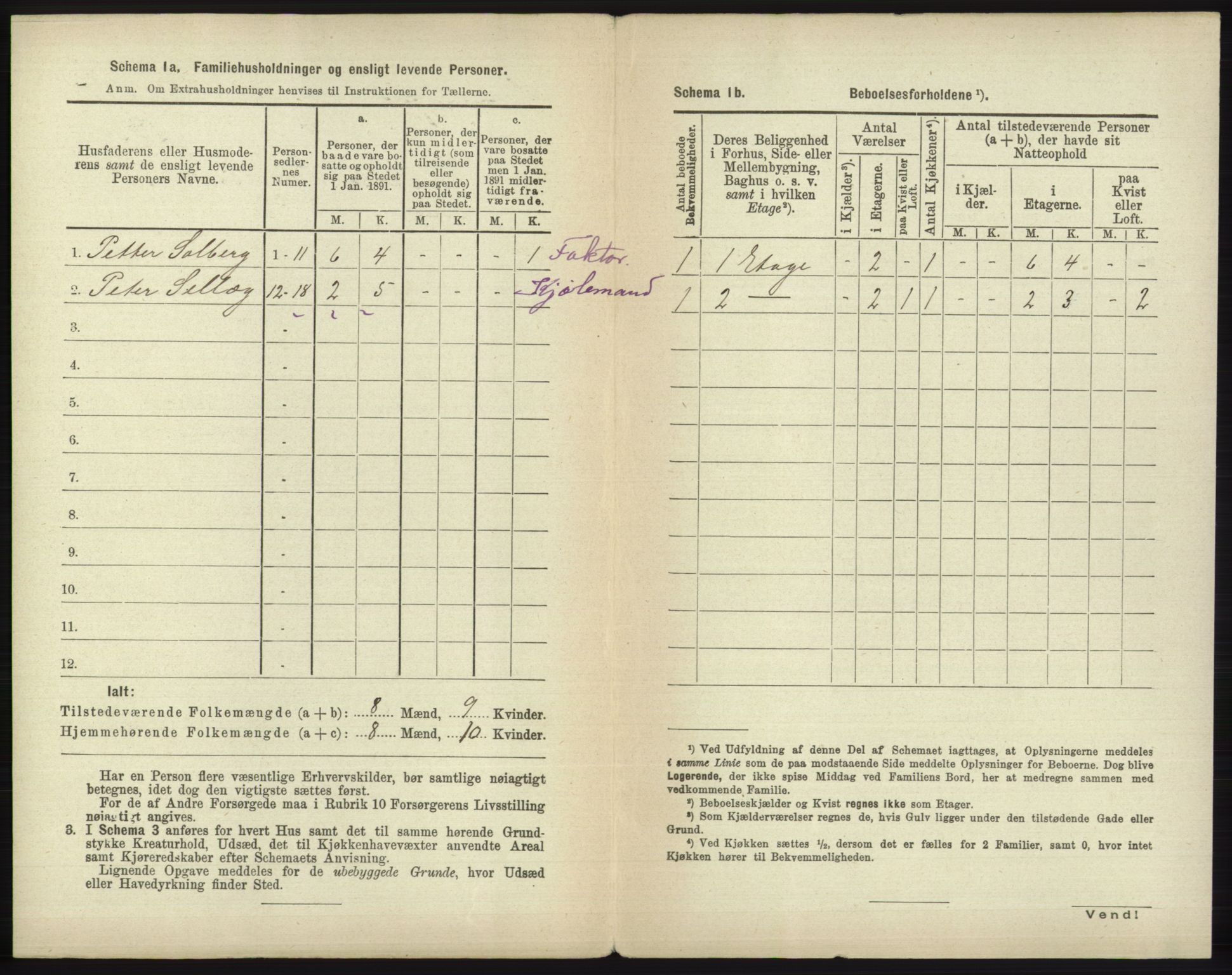 RA, 1891 census for 2001 Hammerfest, 1891, p. 890