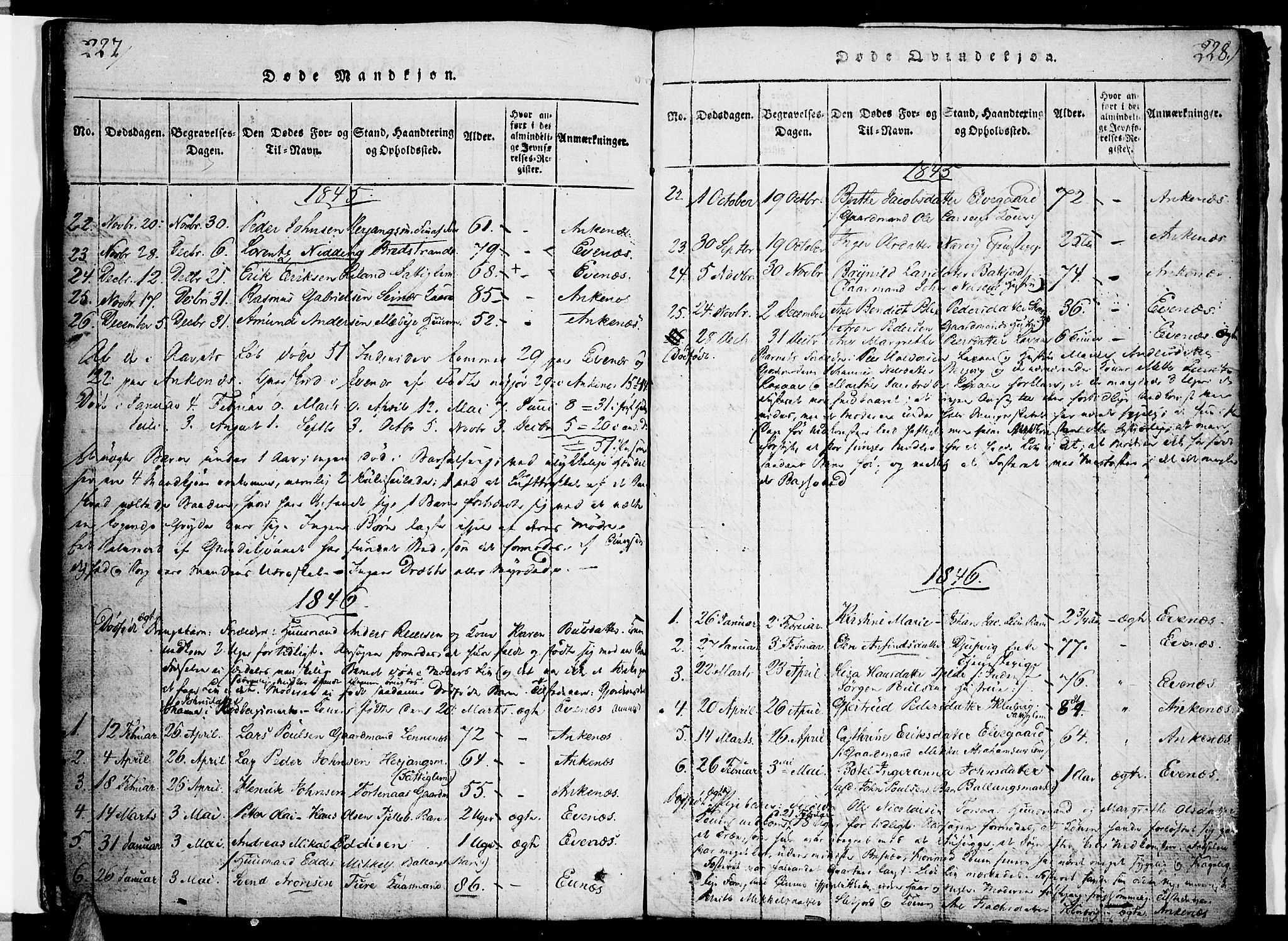 Ministerialprotokoller, klokkerbøker og fødselsregistre - Nordland, AV/SAT-A-1459/863/L0894: Parish register (official) no. 863A06, 1821-1851, p. 227-228