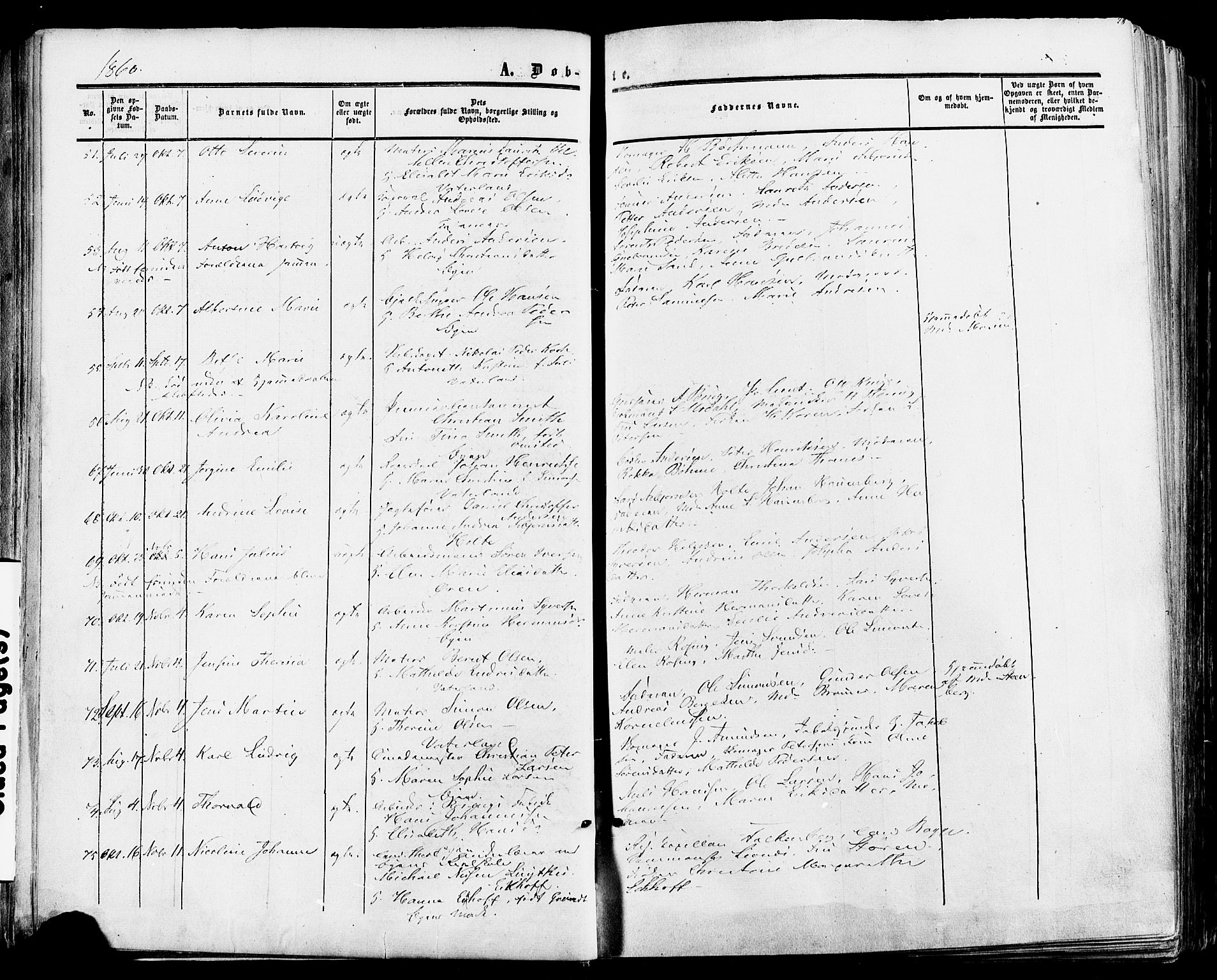 Fredrikstad prestekontor Kirkebøker, AV/SAO-A-11082/F/Fa/L0006: Parish register (official) no. 6, 1857-1878, p. 28