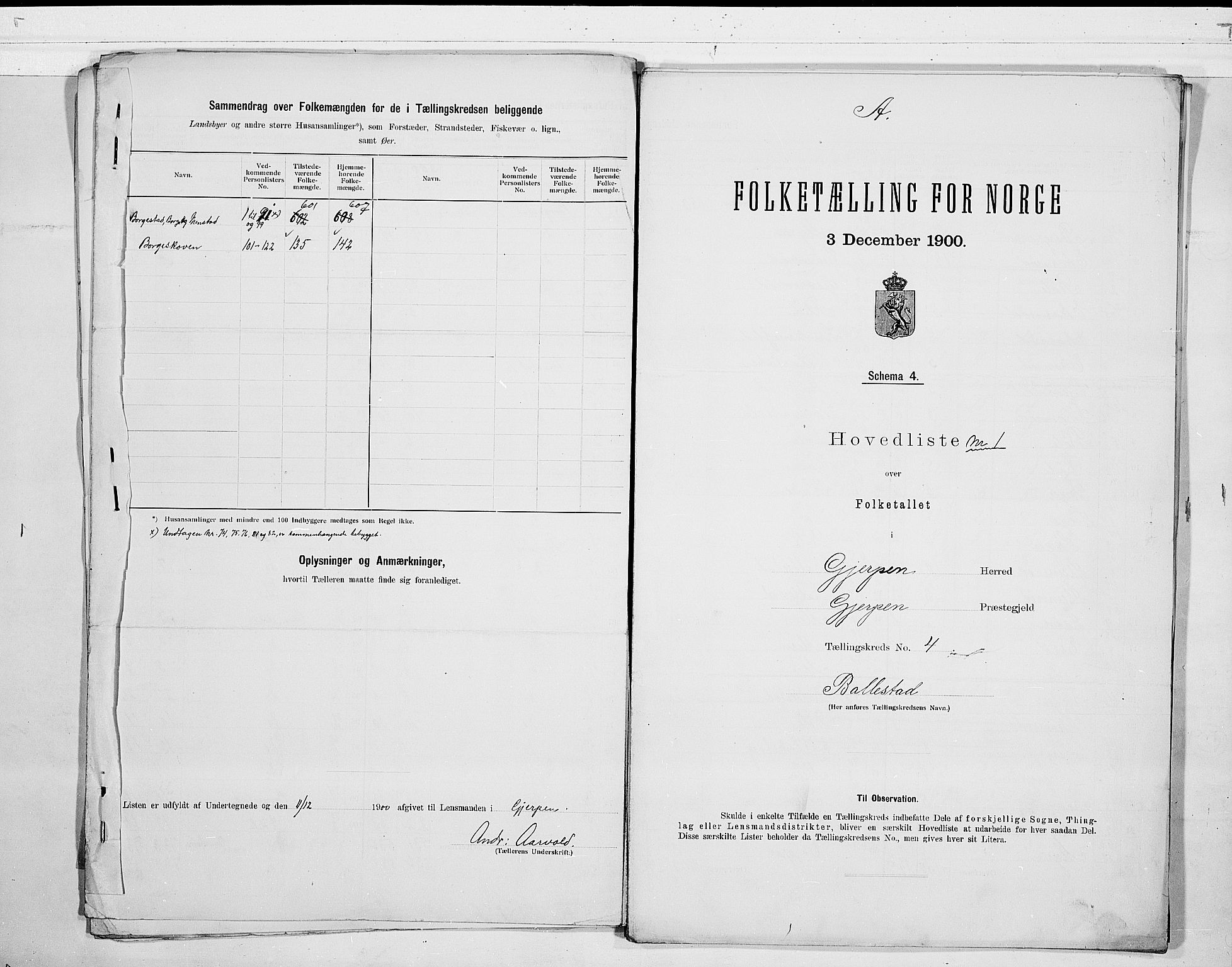 SAKO, 1900 census for Gjerpen, 1900, p. 12