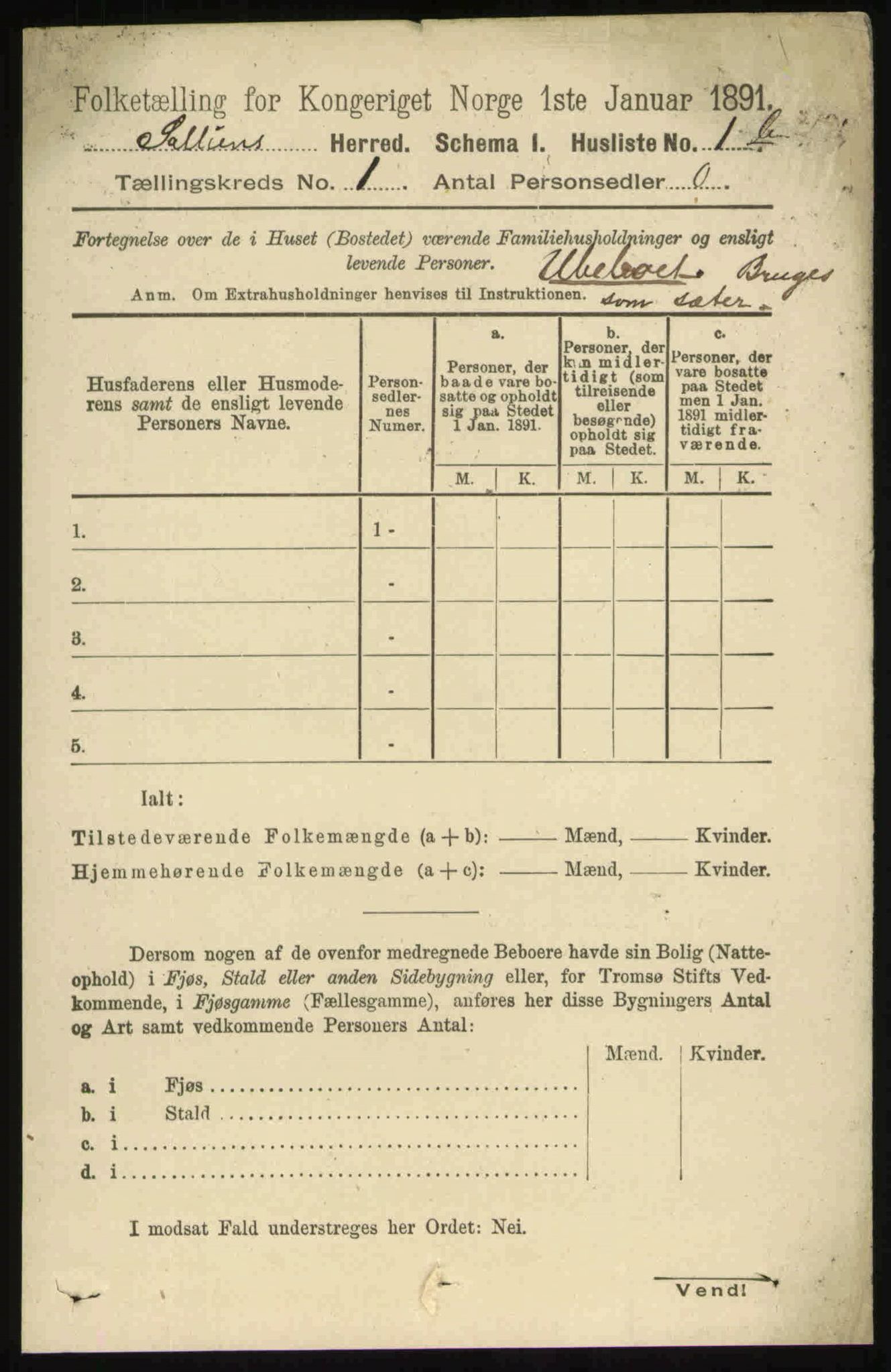 RA, 1891 census for 0431 Sollia, 1891, p. 14