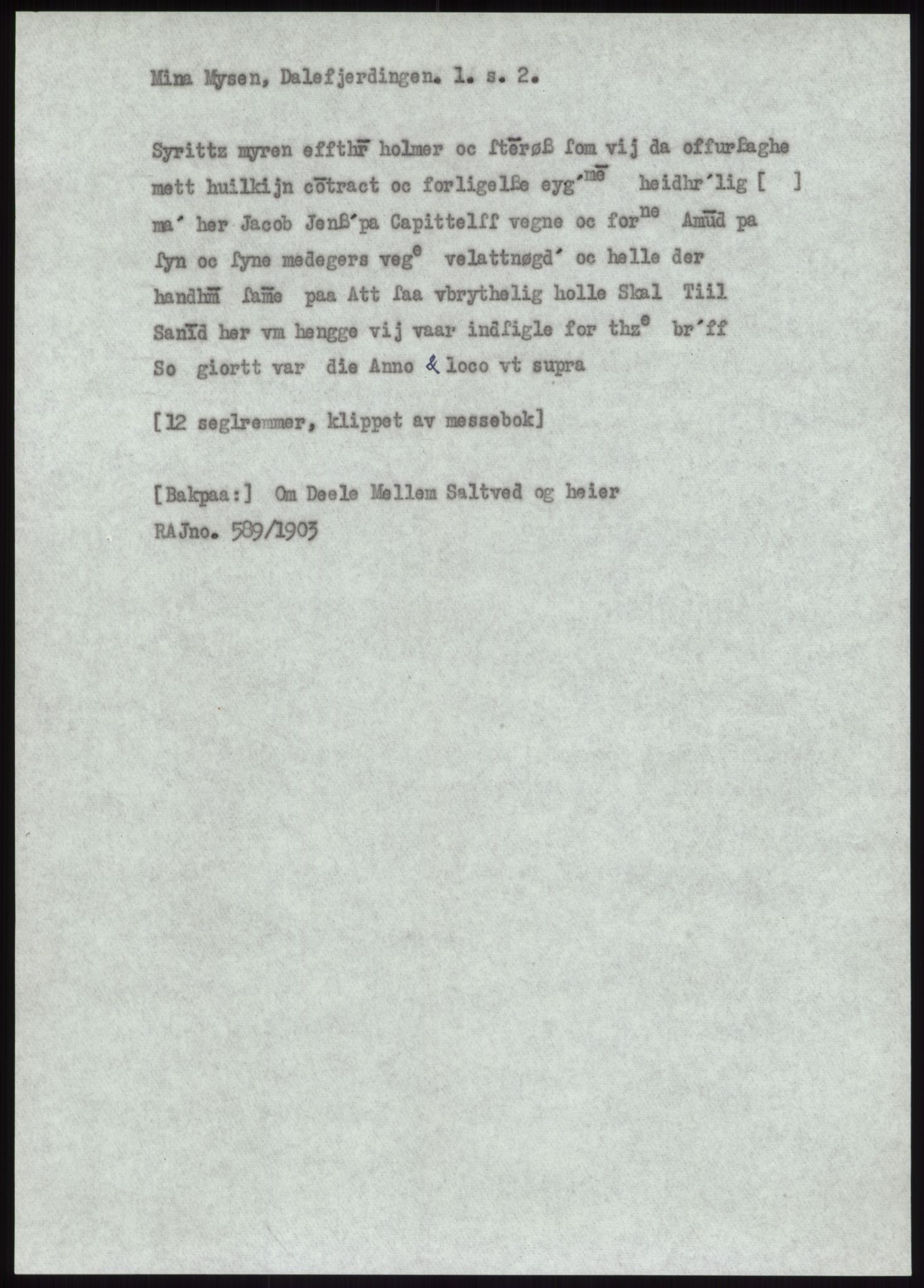 Samlinger til kildeutgivelse, Diplomavskriftsamlingen, AV/RA-EA-4053/H/Ha, p. 1122