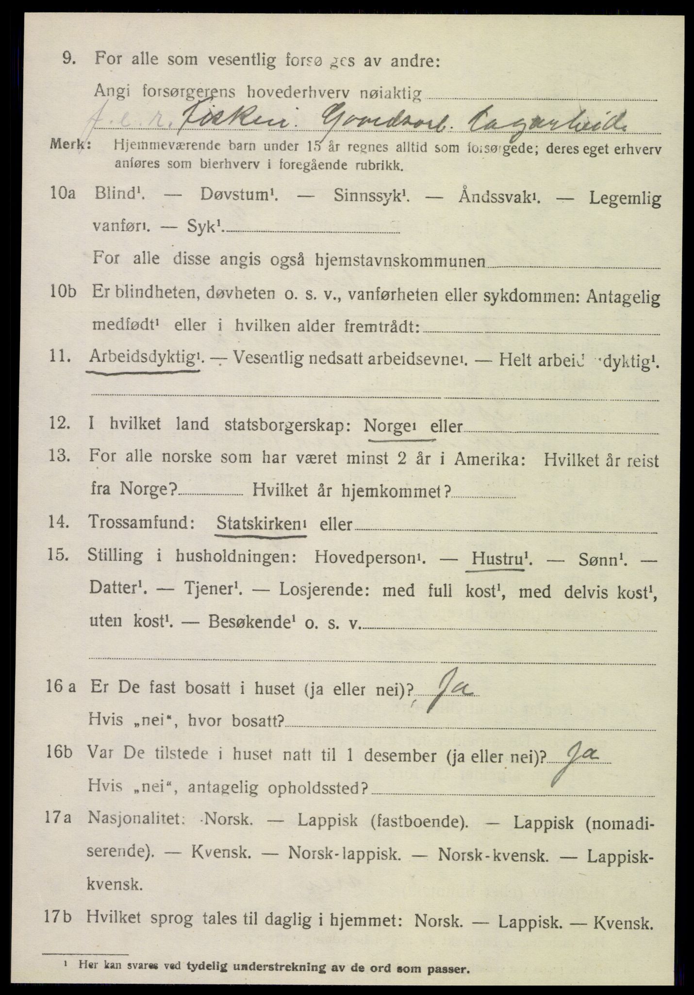 SAT, 1920 census for Leksvik, 1920, p. 5745