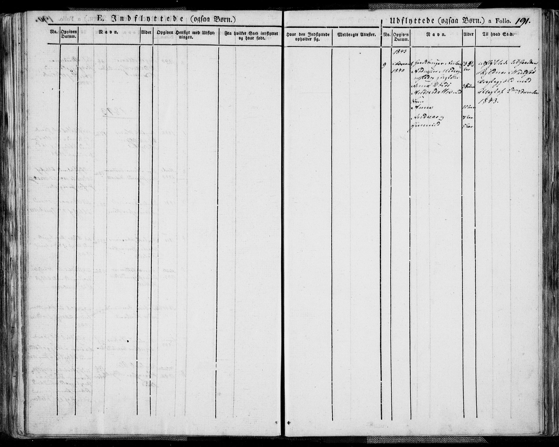 Kvinesdal sokneprestkontor, AV/SAK-1111-0026/F/Fa/Fab/L0004: Parish register (official) no. A 4, 1829-1843, p. 191