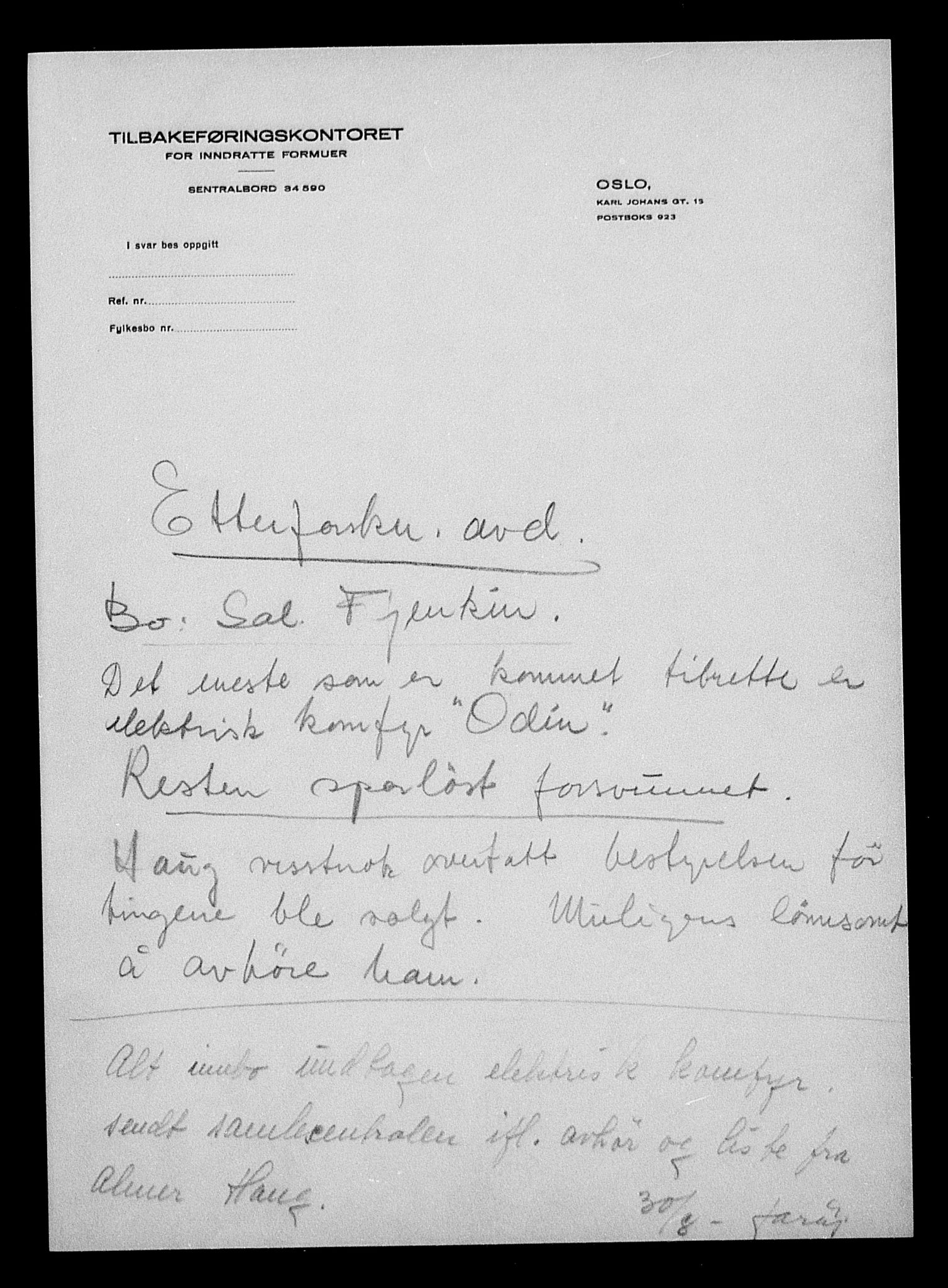 Justisdepartementet, Tilbakeføringskontoret for inndratte formuer, AV/RA-S-1564/H/Hc/Hcc/L0935: --, 1945-1947, p. 541