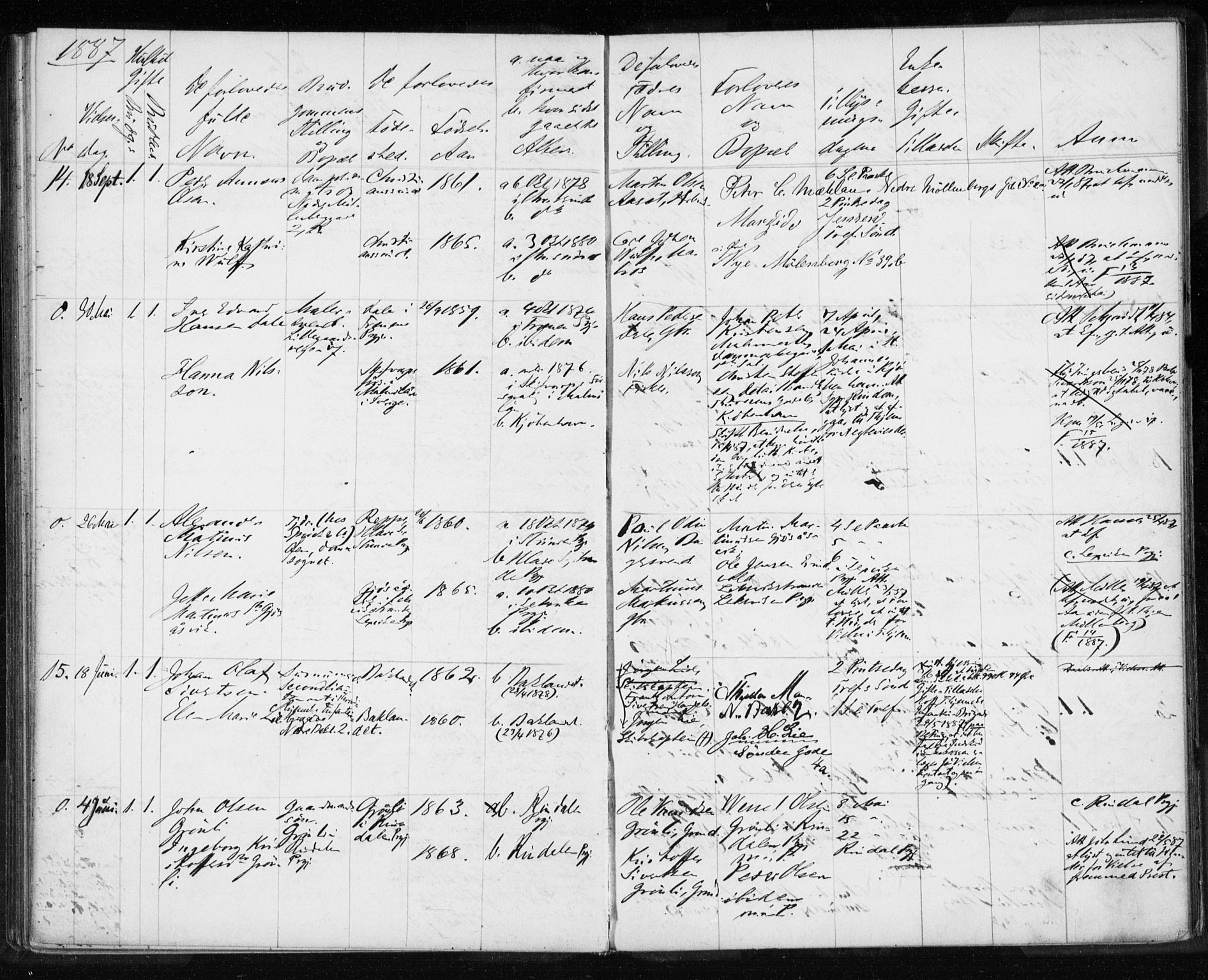 Ministerialprotokoller, klokkerbøker og fødselsregistre - Sør-Trøndelag, SAT/A-1456/604/L0188: Parish register (official) no. 604A11, 1878-1892