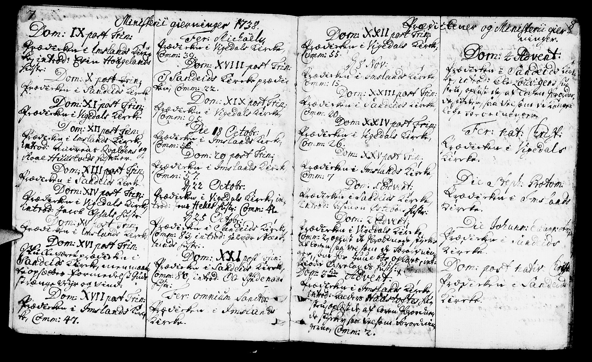 Vikedal sokneprestkontor, AV/SAST-A-101840/01/IV: Parish register (official) no. A 1, 1737-1778, p. 7-8