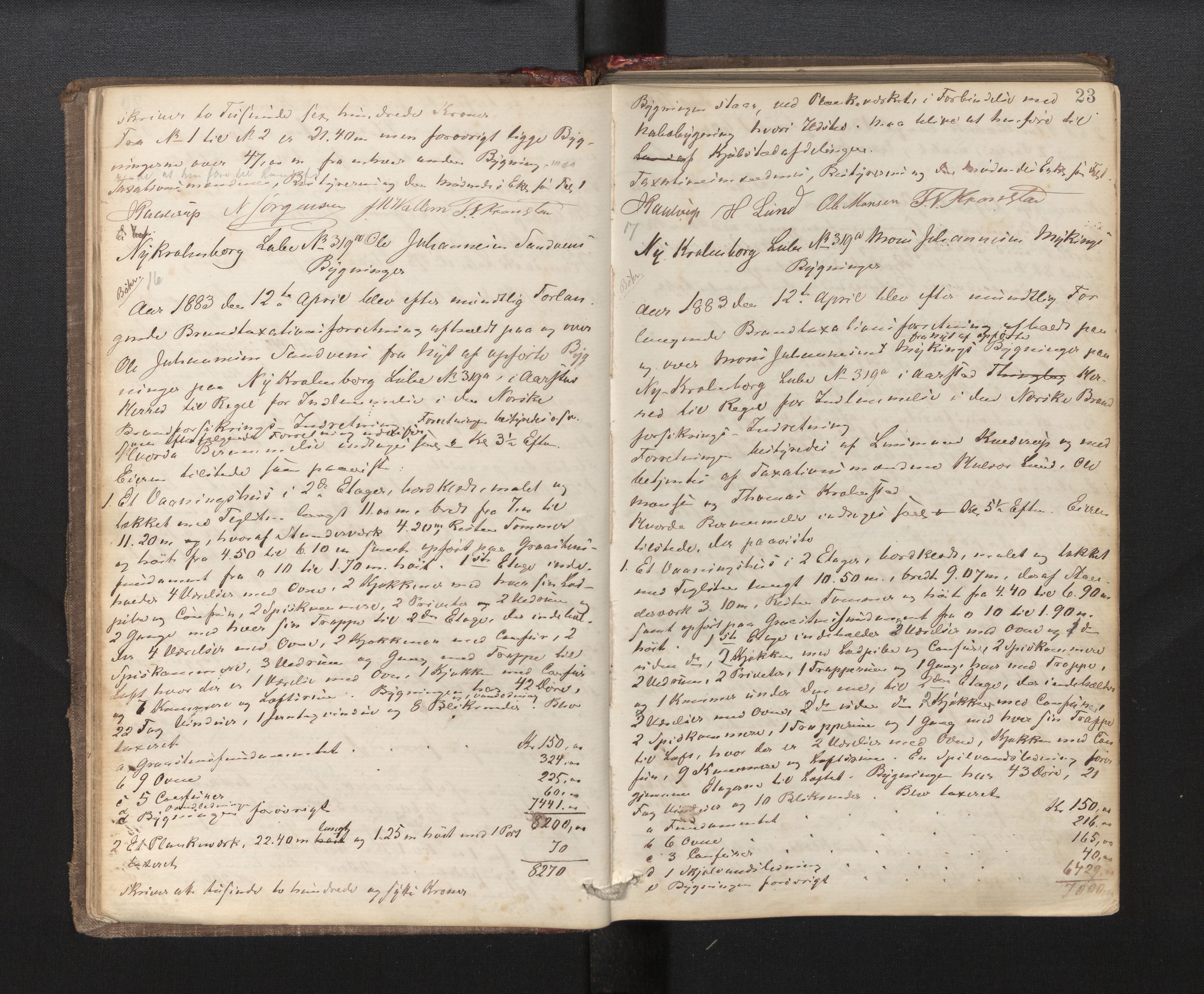 Lensmannen i Årstad, AV/SAB-A-36201/0012/L0007: Branntakstprotokoll, 1882-1889, p. 23