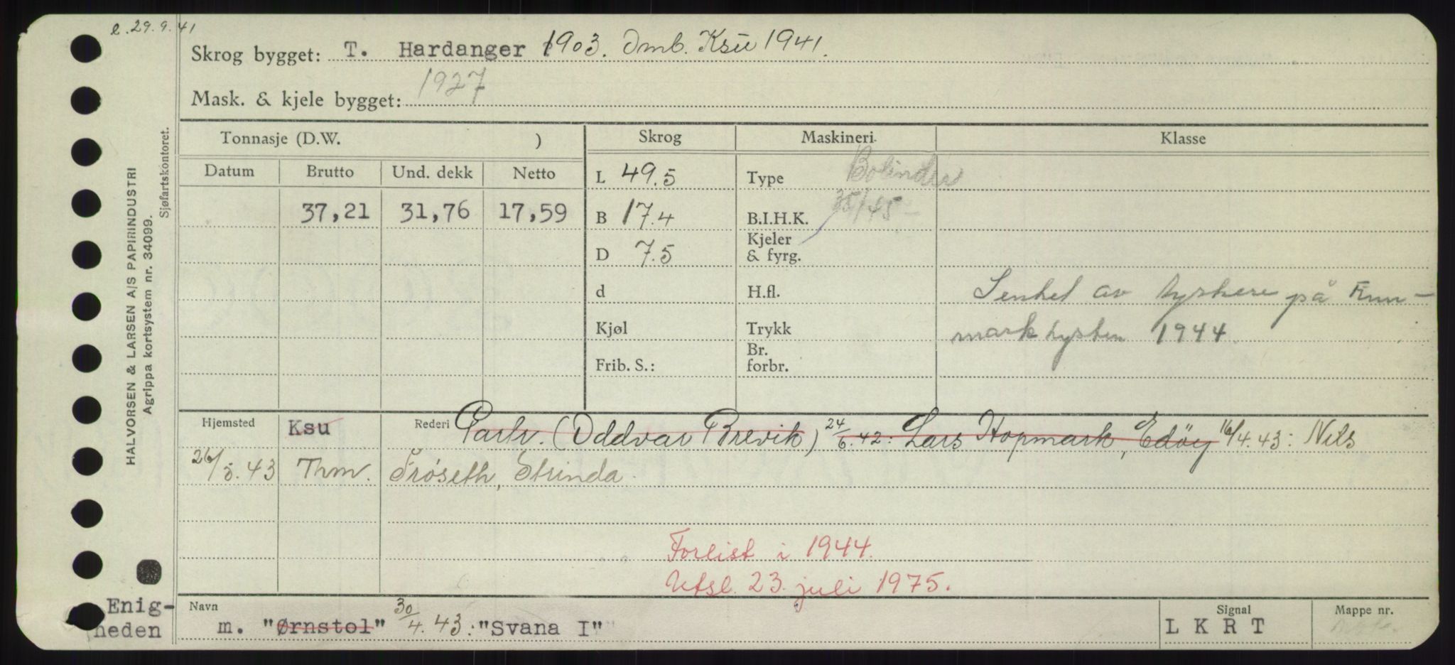 Sjøfartsdirektoratet med forløpere, Skipsmålingen, RA/S-1627/H/Hd/L0037: Fartøy, Su-Så, p. 251