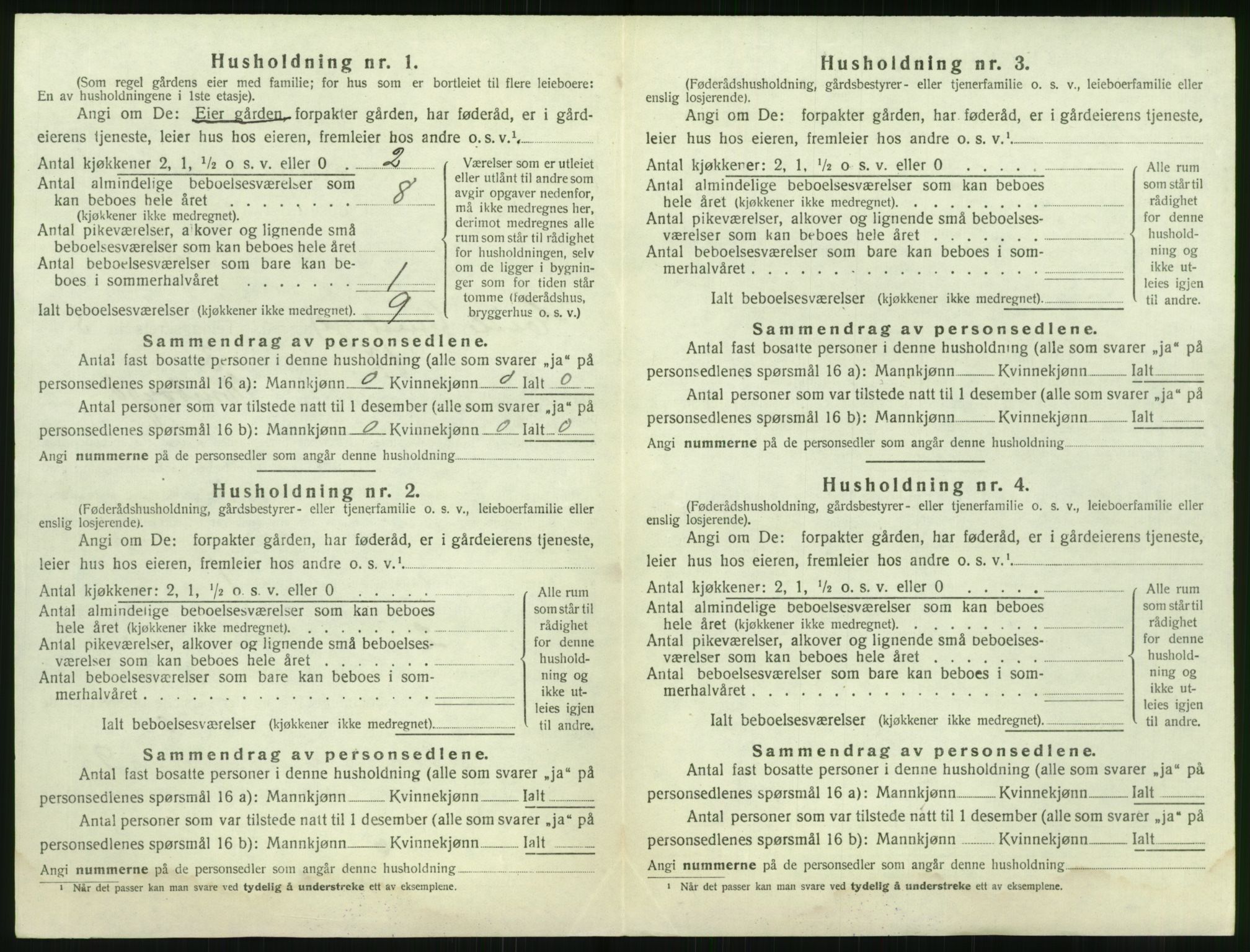 SAK, 1920 census for Eide, 1920, p. 223