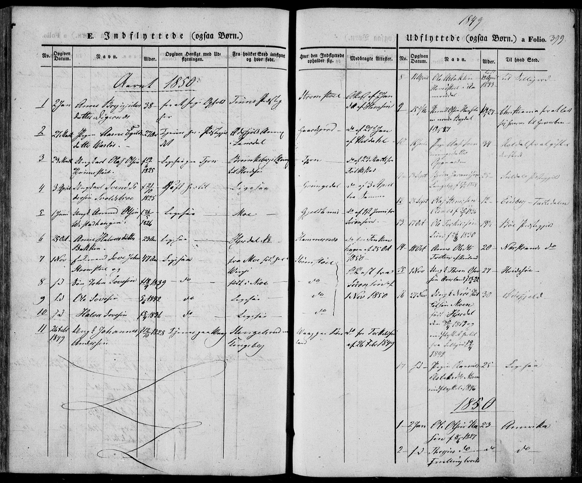 Vinje kirkebøker, AV/SAKO-A-312/F/Fa/L0004: Parish register (official) no. I 4, 1843-1869, p. 399