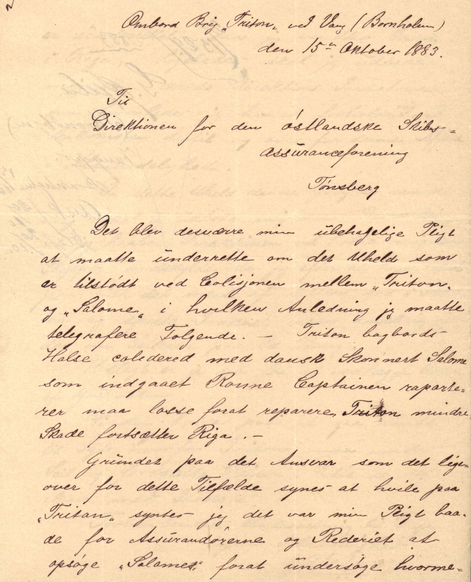 Pa 63 - Østlandske skibsassuranceforening, VEMU/A-1079/G/Ga/L0016/0003: Havaridokumenter / Triton, Bervadors Held, Anastasia, Amicitia, 1883, p. 54