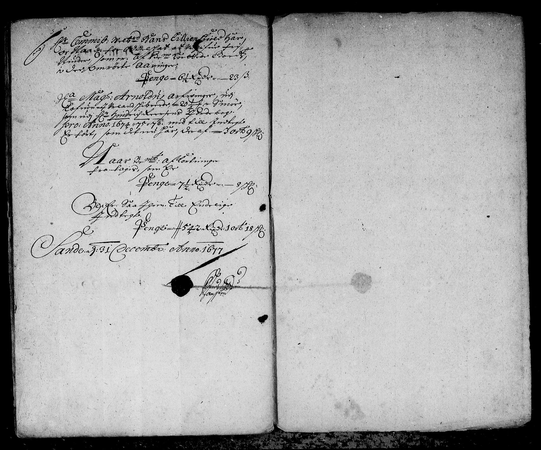 Rentekammeret inntil 1814, Reviderte regnskaper, Stiftamtstueregnskaper, Bergen stiftamt, AV/RA-EA-6043/R/Rc/L0048: Bergen stiftamt, 1677