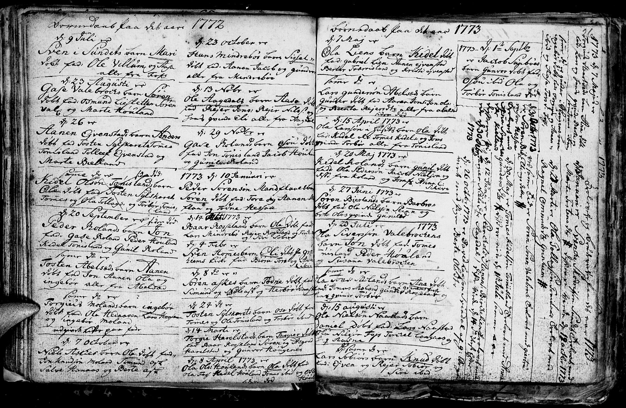 Bjelland sokneprestkontor, SAK/1111-0005/F/Fb/Fba/L0002: Parish register (copy) no. B 2, 1753-1792, p. 26