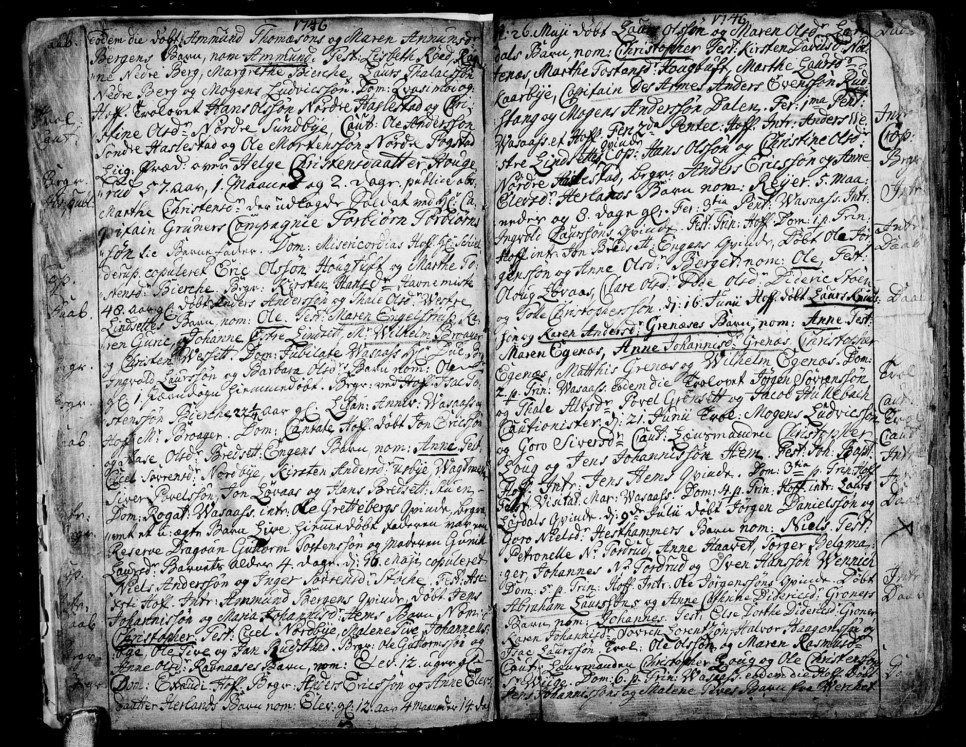 Hof kirkebøker, AV/SAKO-A-64/F/Fa/L0002: Parish register (official) no. I 2, 1746-1781, p. 4-5