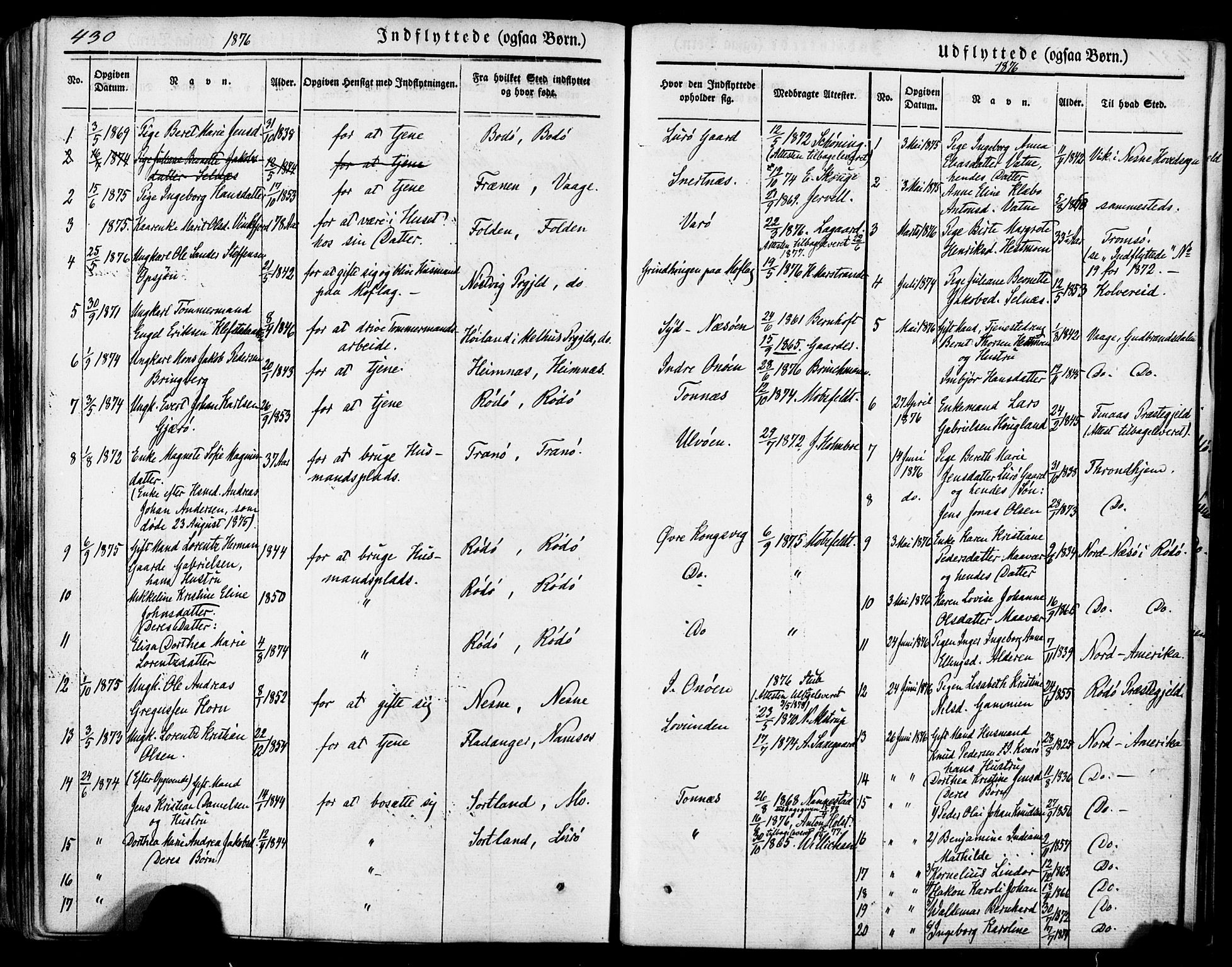 Ministerialprotokoller, klokkerbøker og fødselsregistre - Nordland, SAT/A-1459/839/L0567: Parish register (official) no. 839A04, 1863-1879, p. 430