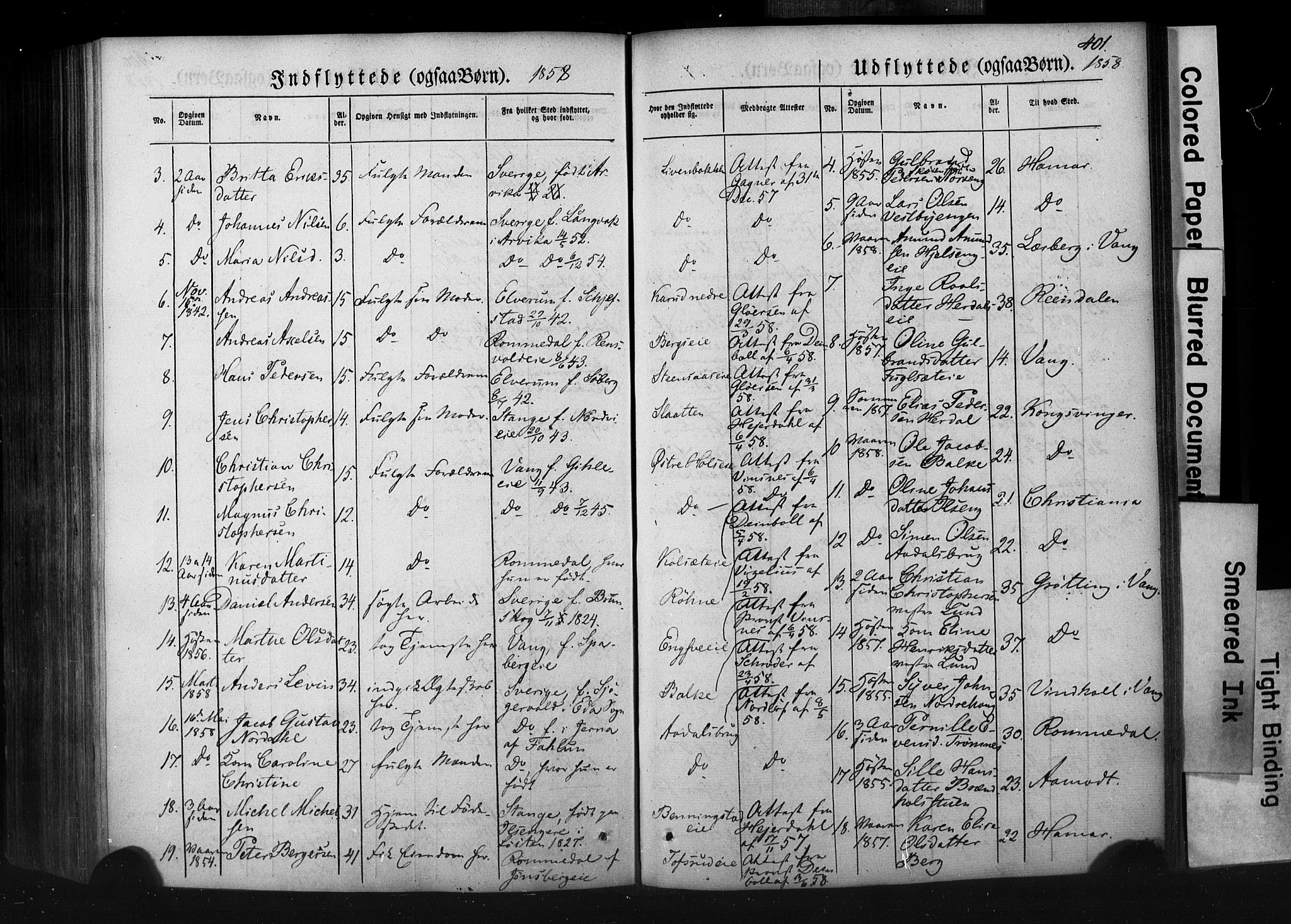 Løten prestekontor, AV/SAH-PREST-022/K/Ka/L0007: Parish register (official) no. 7, 1850-1859, p. 401